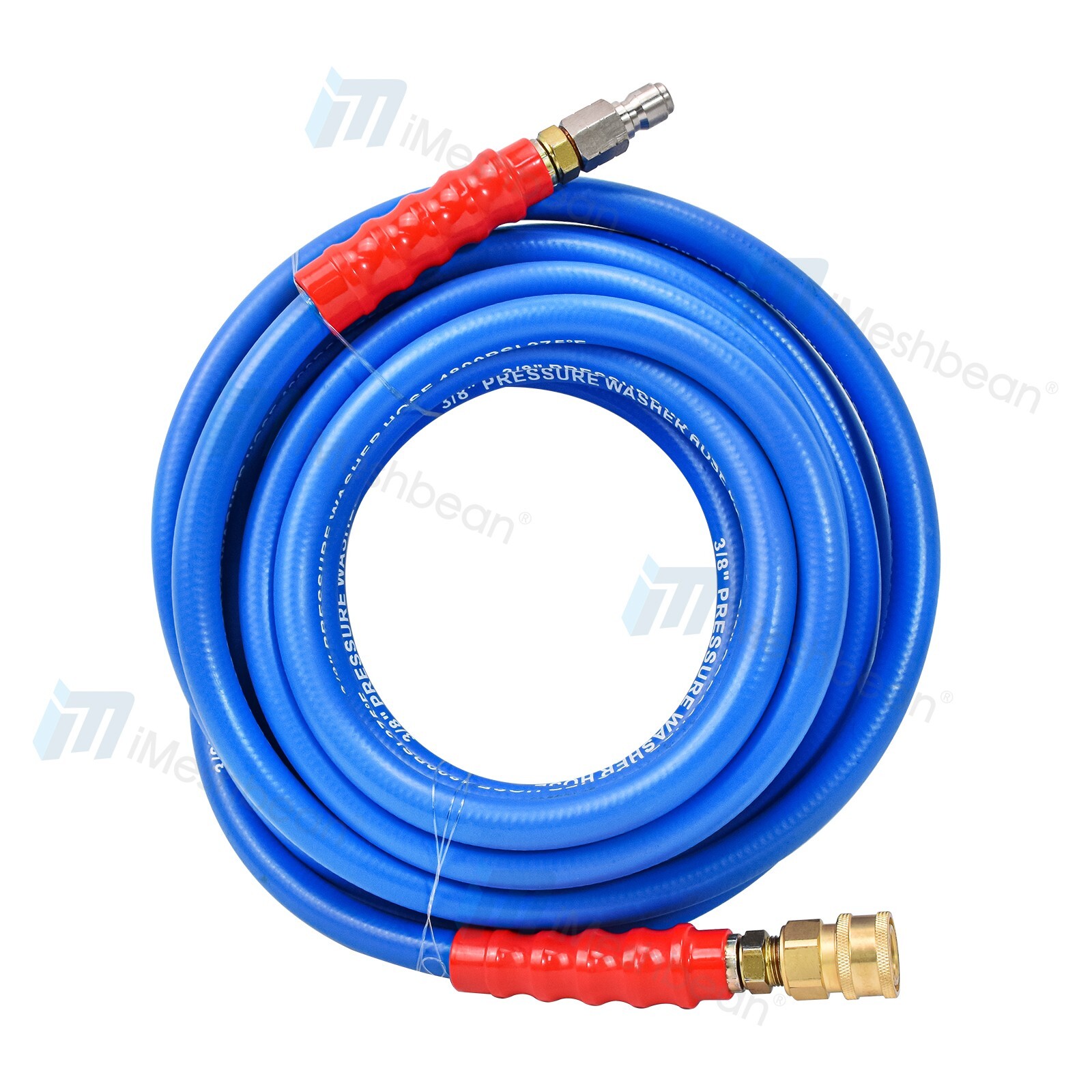 Hot Water Pressure Washer Hose 3/8″ x 30ft 4000 psi Non-Marking One Steel Braid