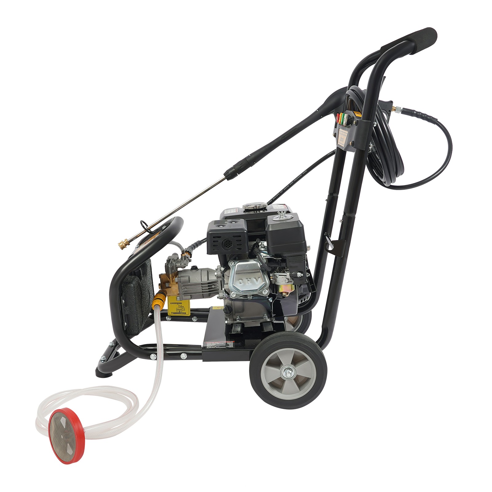7HP Gasoline High Pressure Washer Gasoline Manual Washer w/ Hose 3400RPM 2200PSI