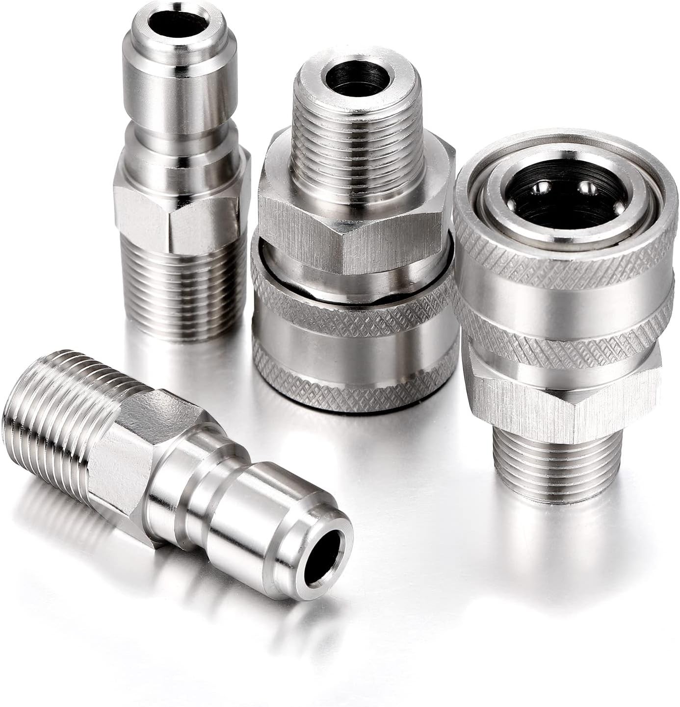 NPT 3/8 Inch Stainless Steel Male and Female Quick Inch, External Thread