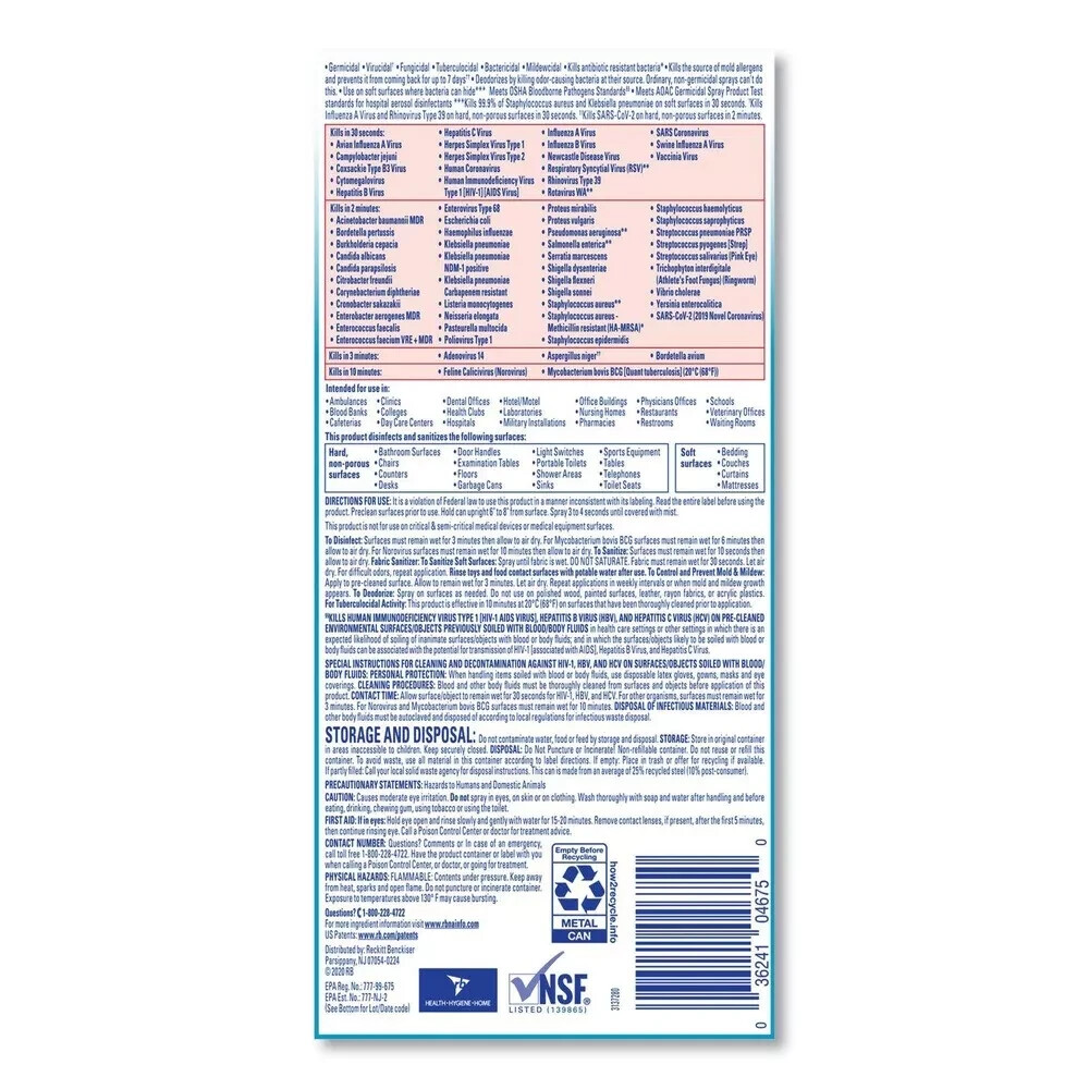 Professional LYSOL Brand 04675CT 19 oz. Aerosol Spray – Fresh Scent (12/CT) New