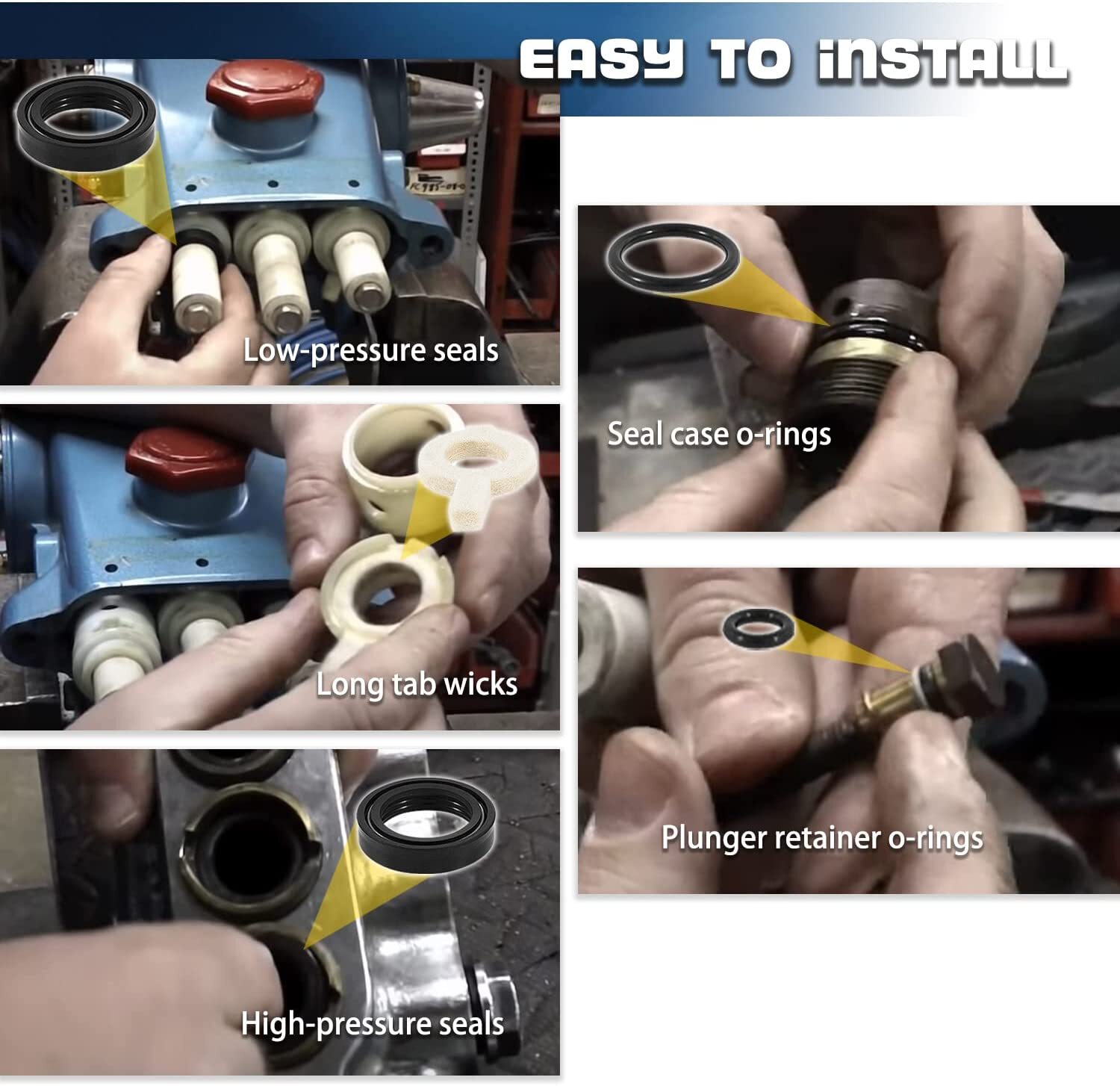 30623 New Seal Kit for Pump Set of 3 For 30 31 34 35 310 340 350 Pressure Washer