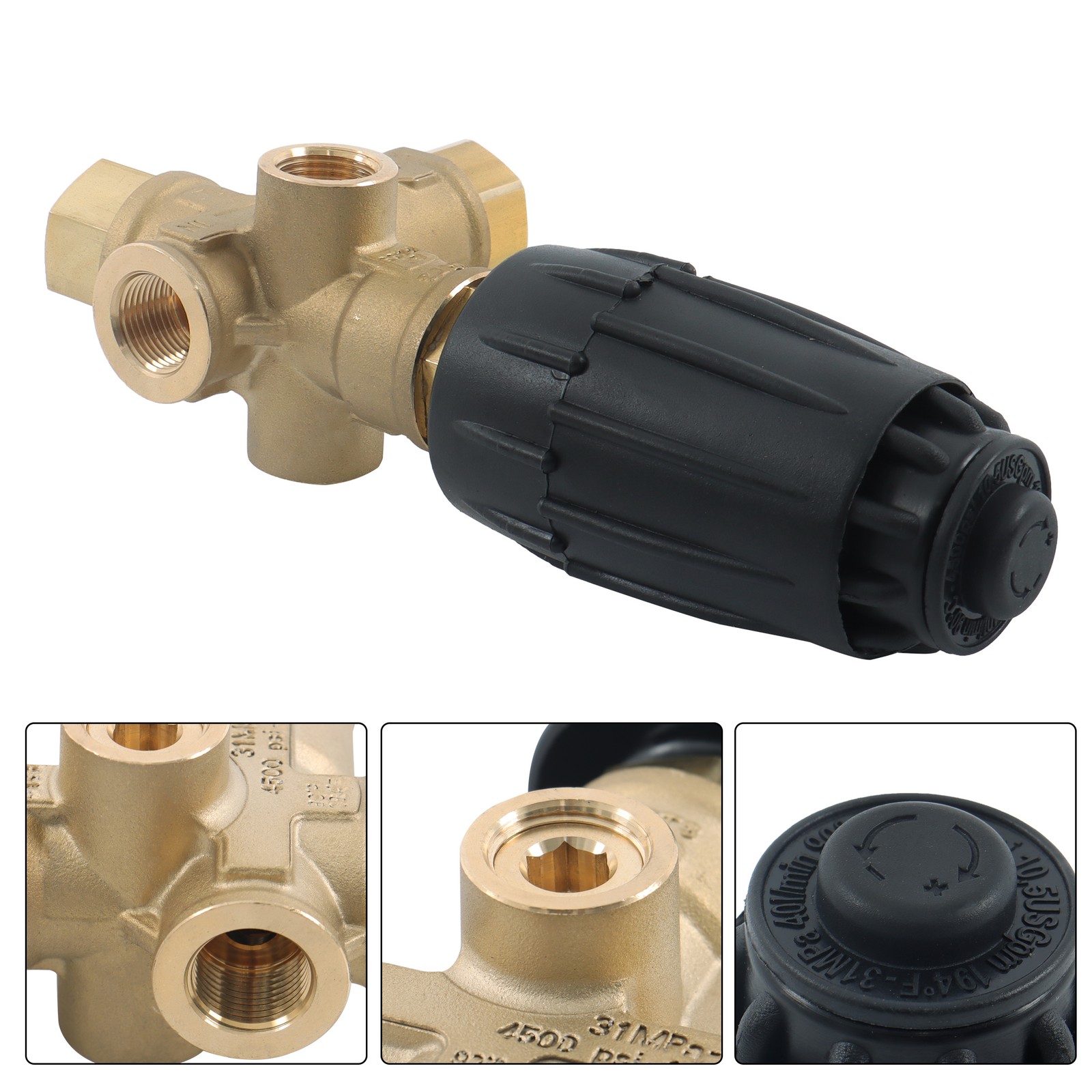 VRT3-310 4350PSI Pressure Washer Pump Brass Unloader Valve AR 8GPM 3/8″ FNPT