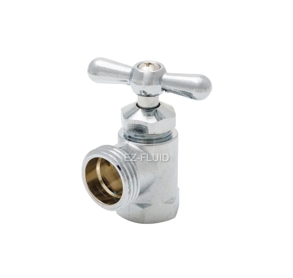 EZ-FLUID 1/2″ FIP X 3/4″ MHT Muti-Turn Chrome x 3/4″MHT,