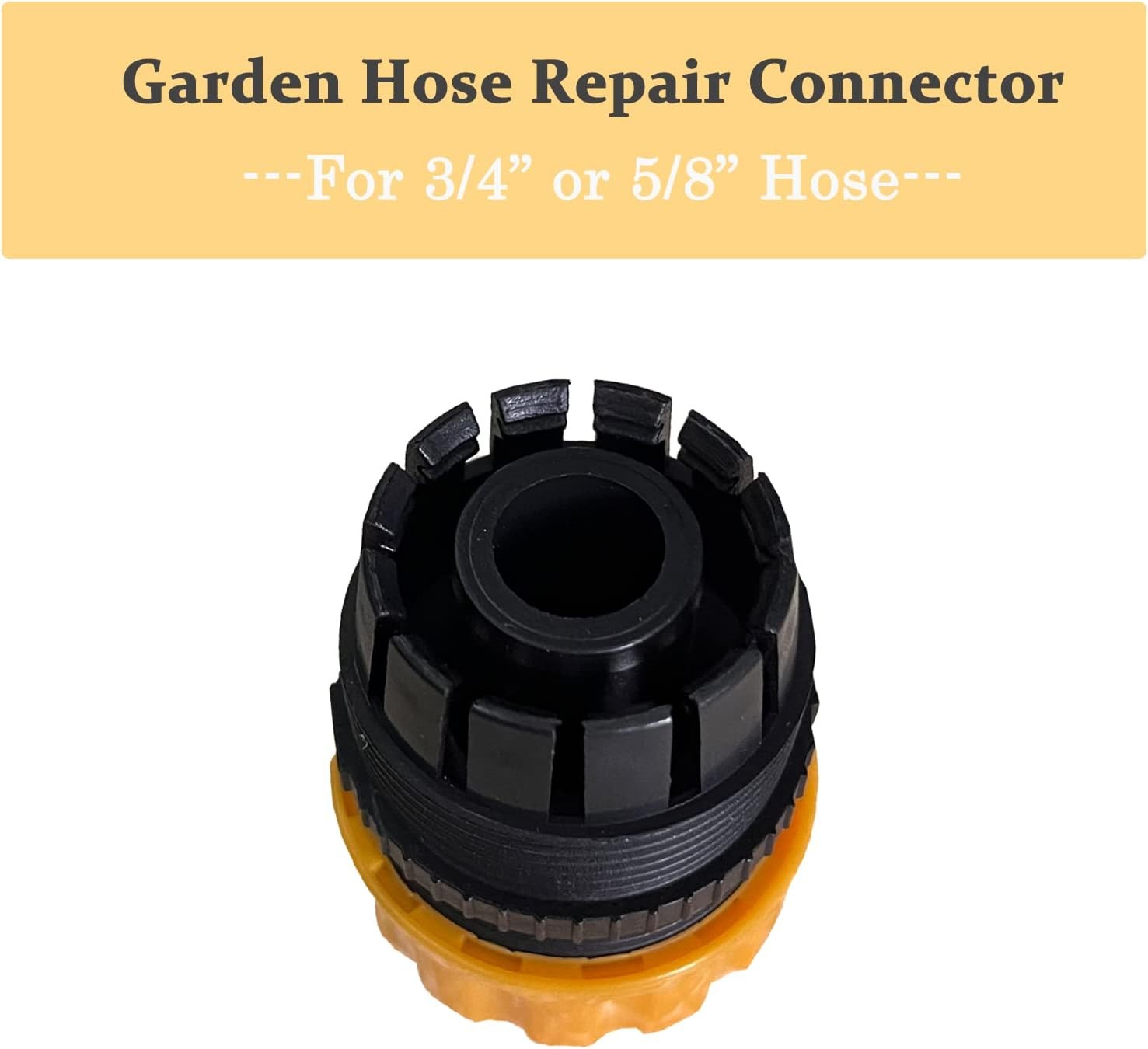 Garden Hose Repair Kit 3/4″ or 5/8″ Water 0.75 Inch, Orange