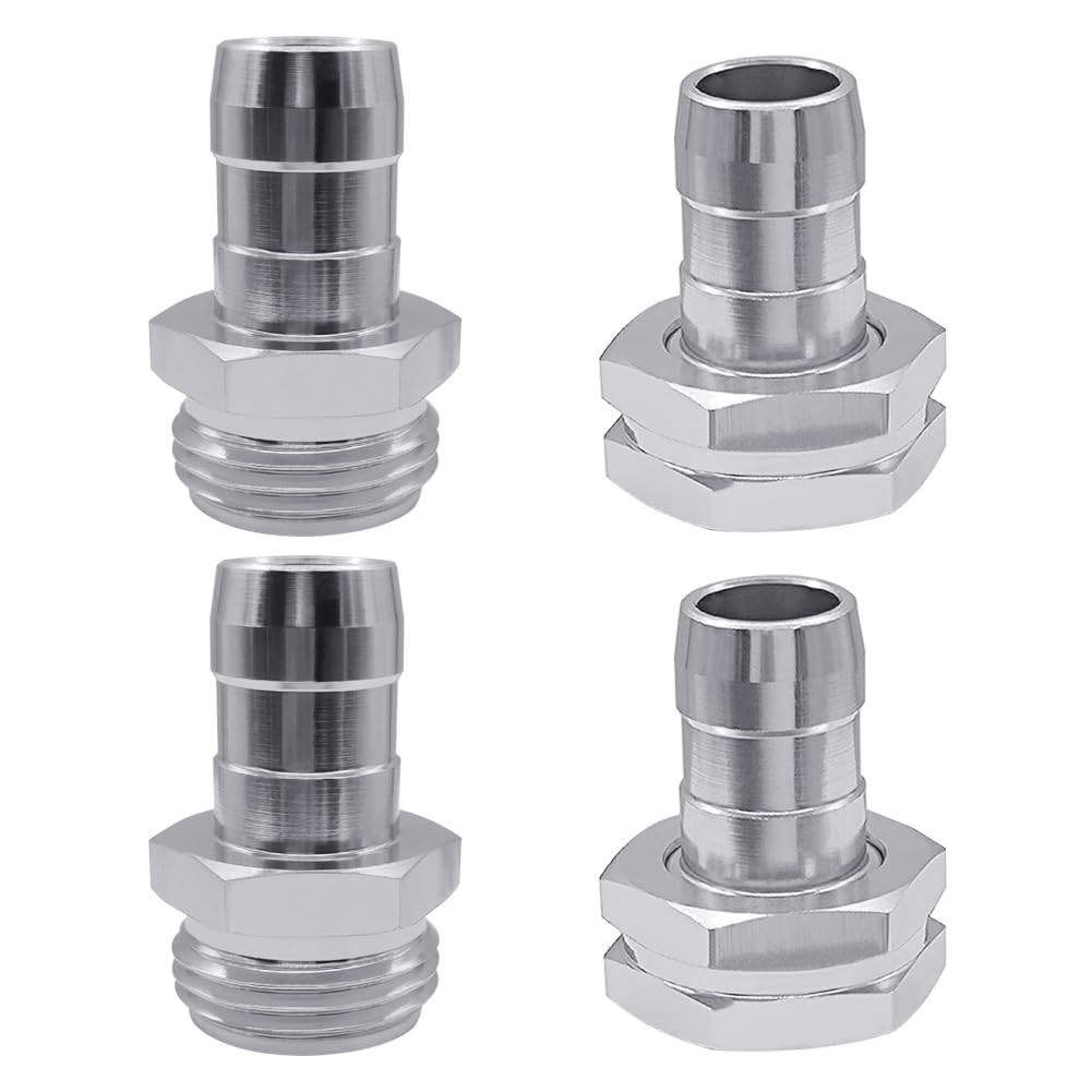 Hooshing Aluminum Garden Hose Repair Connector 3/4 inch or 5/8 inch, Silver