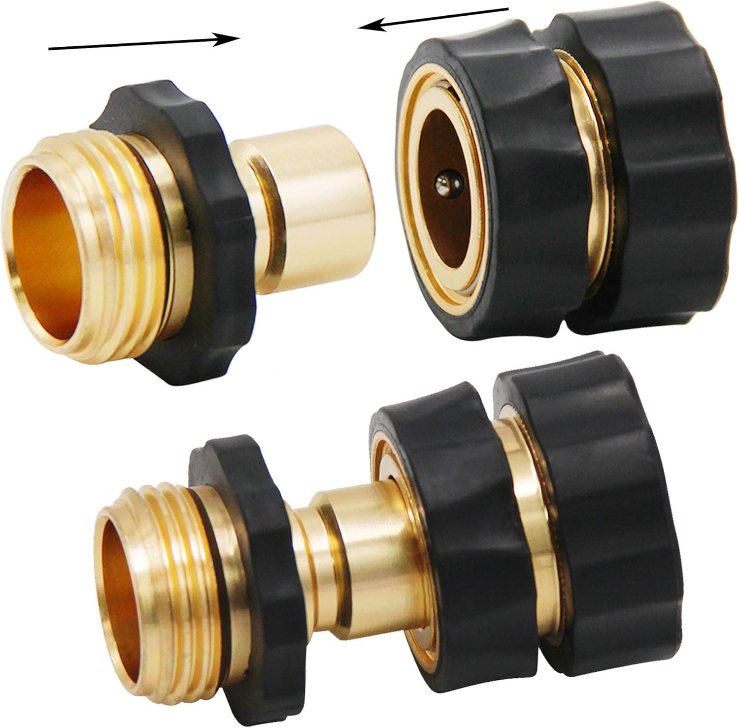 Triumpeek 3/4″ Garden Hose Connector, 7-10 cm, 9 PCS – 6 Male & 3 Female