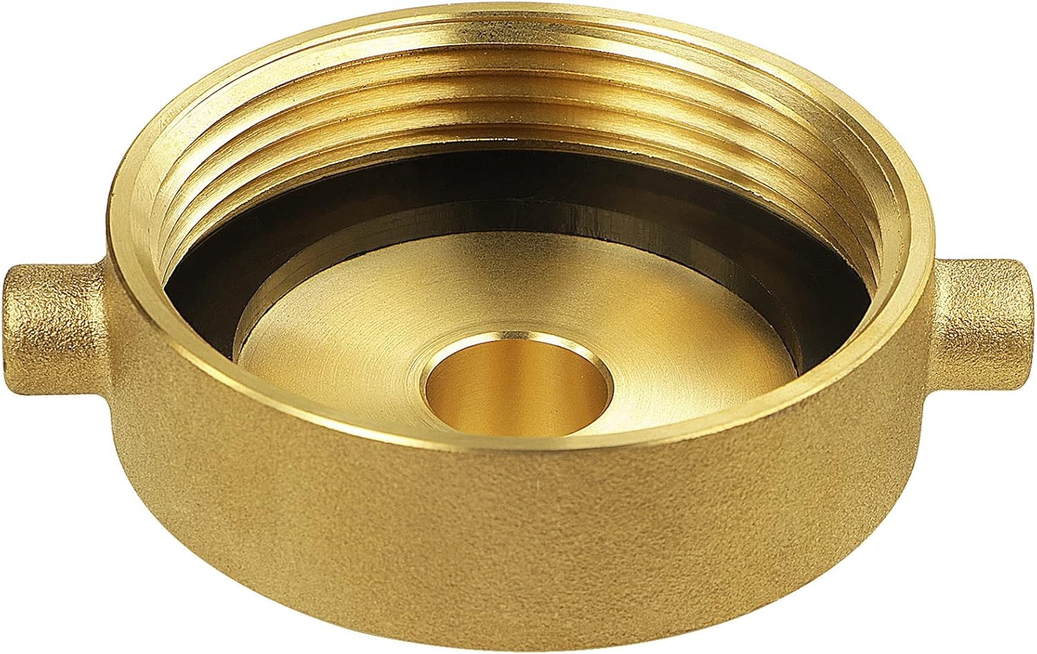 NOVINO Fire Hydrant Hose Adapter 2-1/2″ 2-1/2"NH x 3/4"GHT, Brass