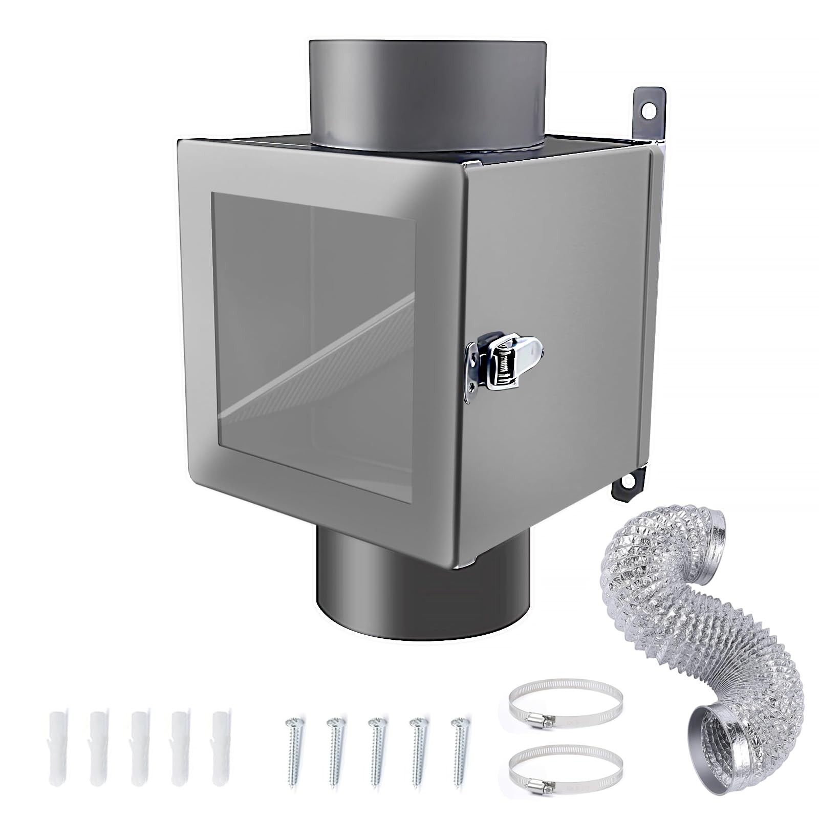 Dryer Duct Lint Trap,Inline Trap Box,lint trap for Vent for…