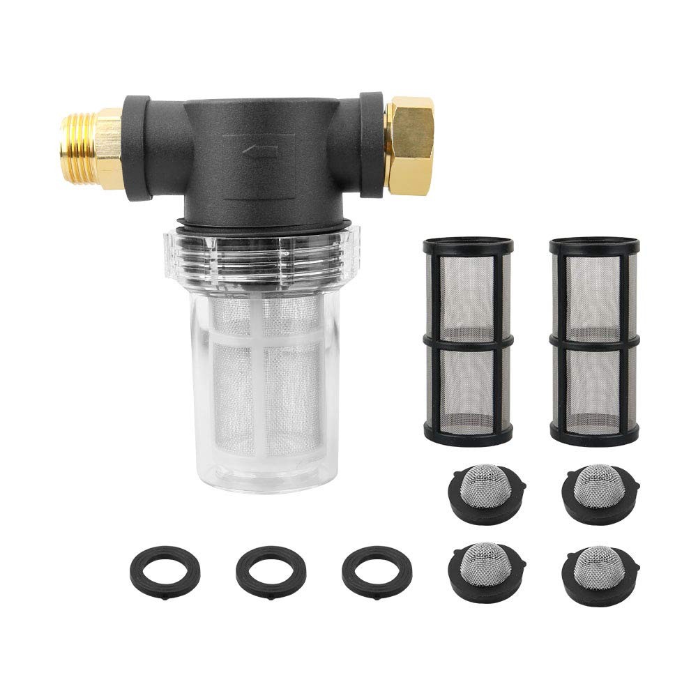 Sooprinse Garden Hose Inlet Filter for High Pressure Washer, 0.75 inches