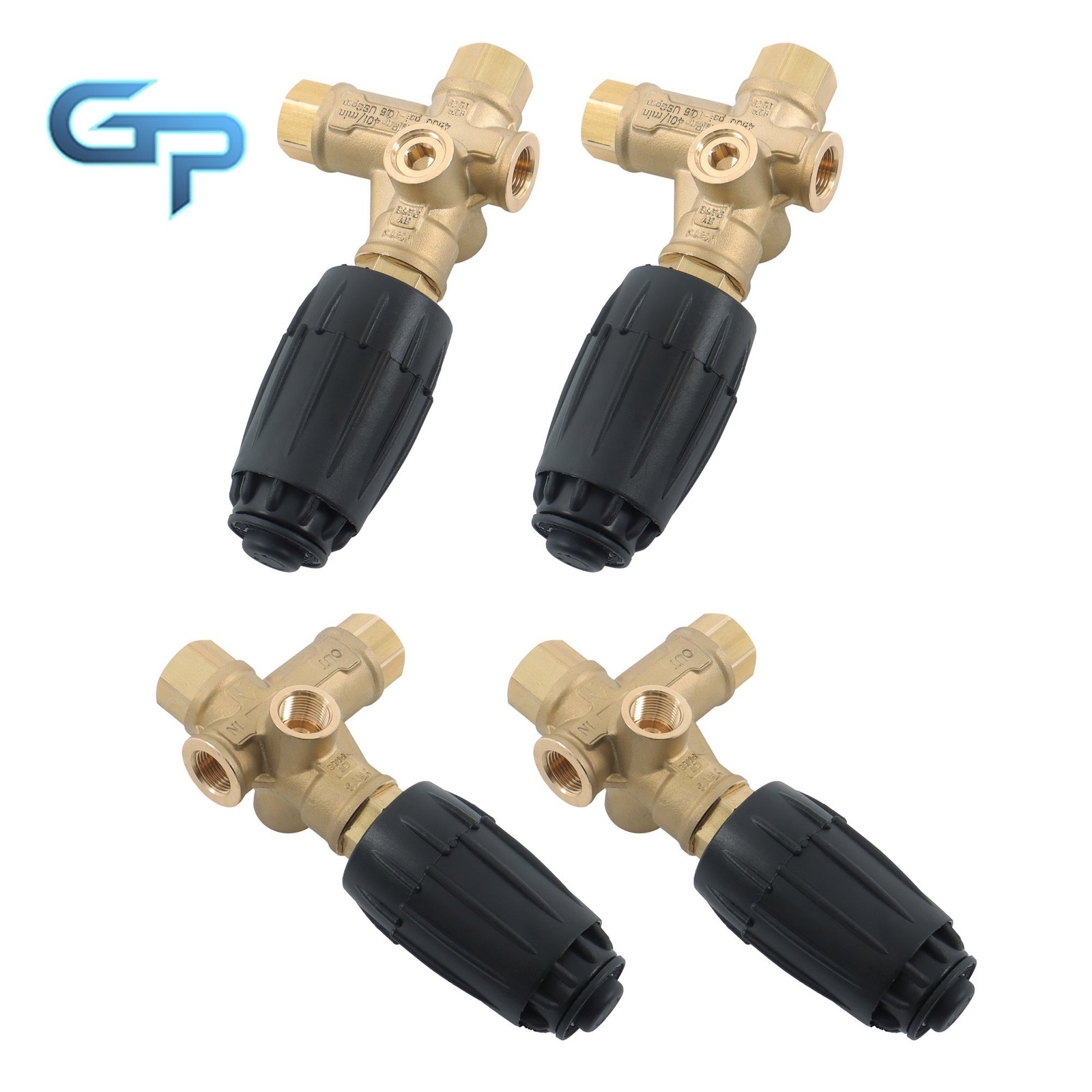 4 Pcs AR VRT3-310 Pressure Washer Pump 4350PSI 8GPM 3/8″ FNPT Heavy Duty Valve