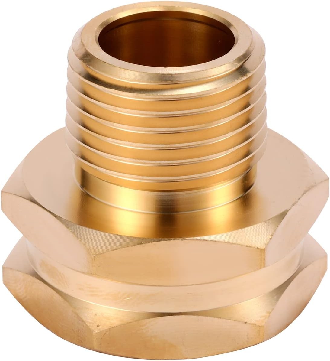 2 Pack Brass Garden Hose Adapter, 3/4″ GHT Female x 1/2″ NPT Male,