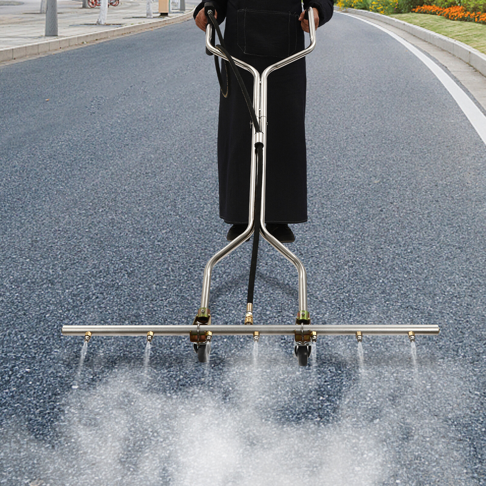 39″ 7-Hole Water Broom For Hot and Cold Water Pressure Washer 100x160cm/39*63in