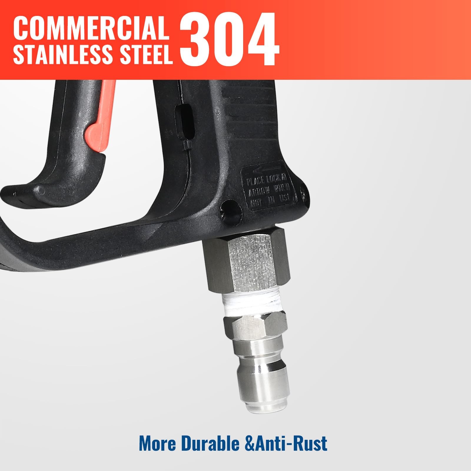 YAMATIC Pressure Washer Short Gun 5000 PSI – Stainless Steel 3/8″