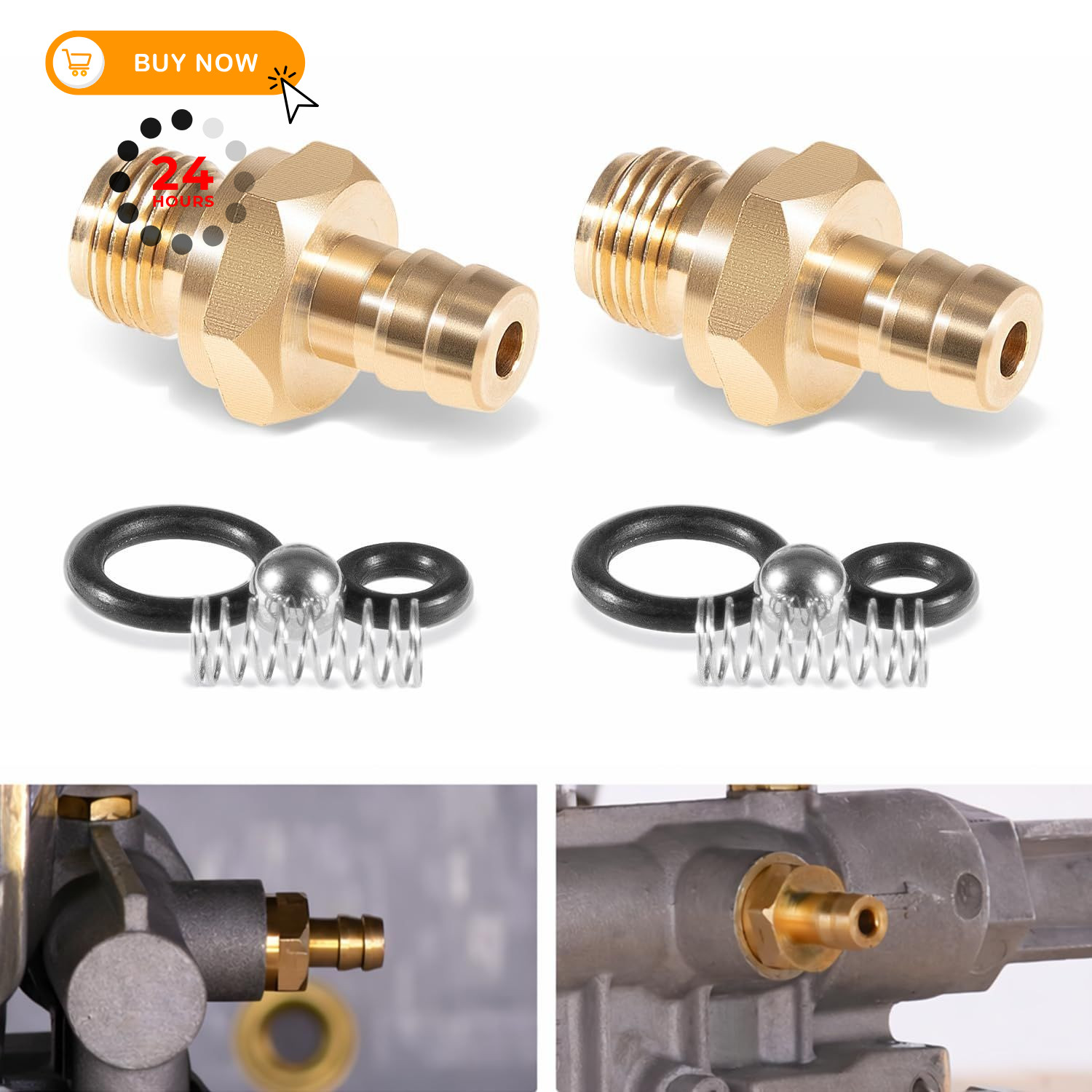 Camoo Pressure Washer Chemical Soap Injector Kit Replacement for copper