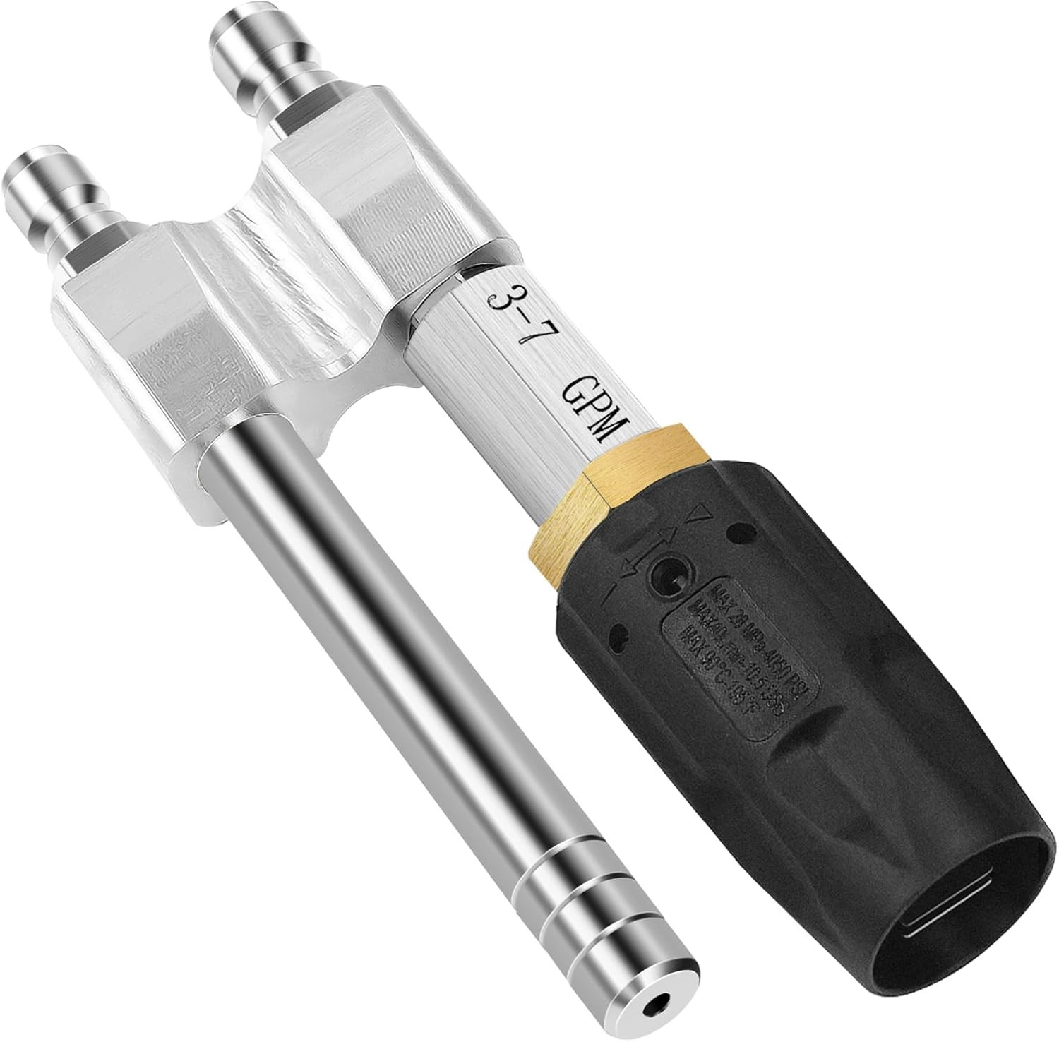 Adjustable Downstream Soft Wash Nozzle，2-In-1 Shooter Tip M5 Long Reach Soap Twi