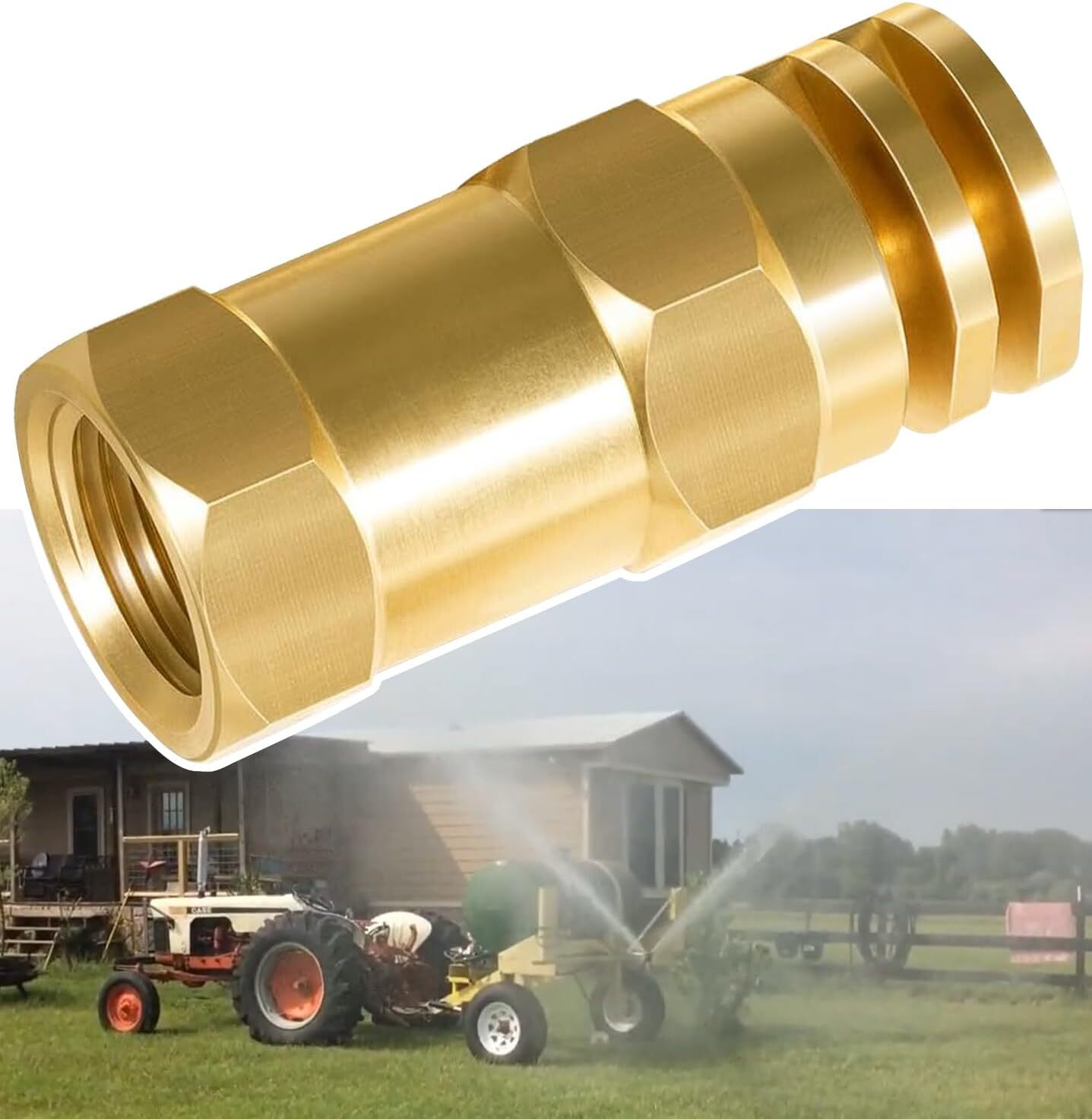Boomless Spray Nozzle 1/2″ FPT #5 Orifices (90?? & 180?? Caps) 2.0 GPM @ 40 PSI