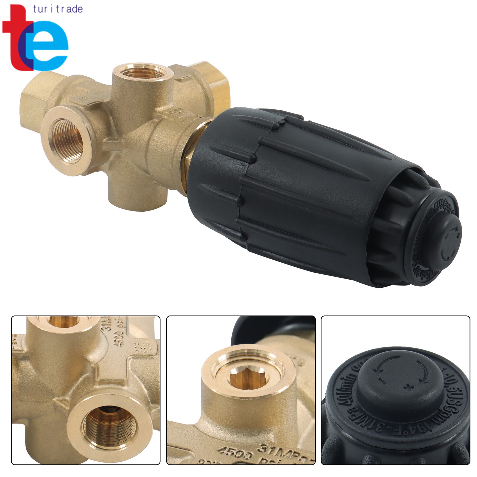 AR VRT3-310 Washer Pump 4350 PSI 8 GPM 3/8″ FNPT For Unloader Valve