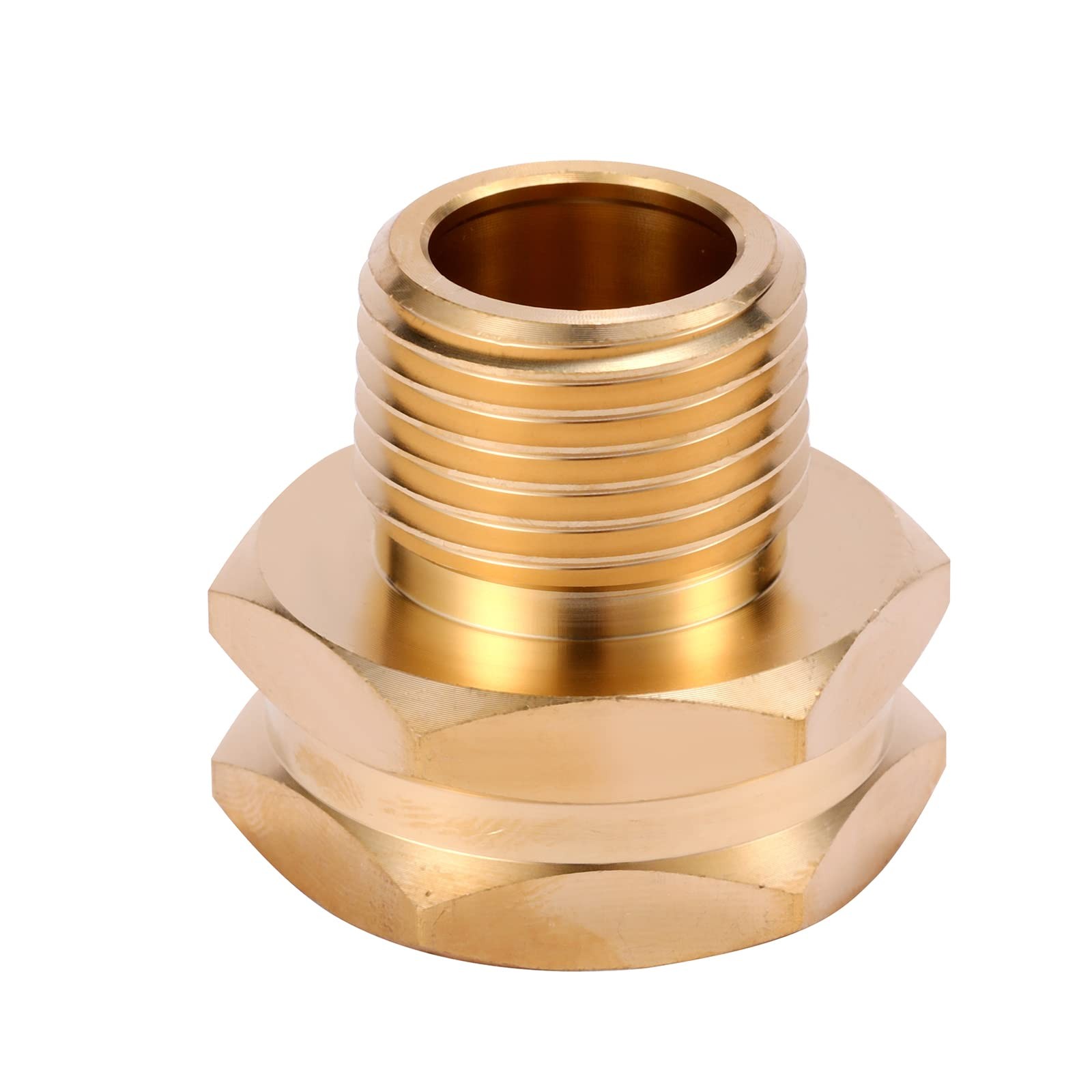 2 Pack Brass Garden Hose Adapter, 3/4″ GHT Female x 1/2″ NPT Male,