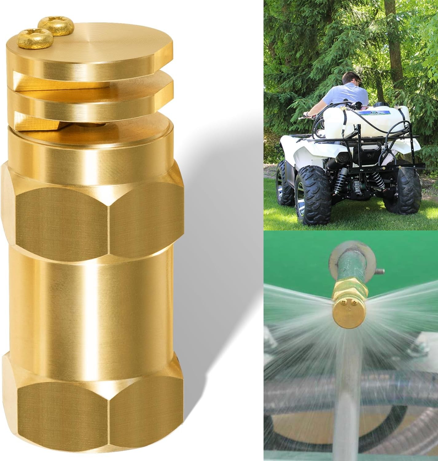Boomless Spray Nozzle 1/2″ FPT #10 Orifice 4.2GPM 40PSI for ATV Tractor Truck