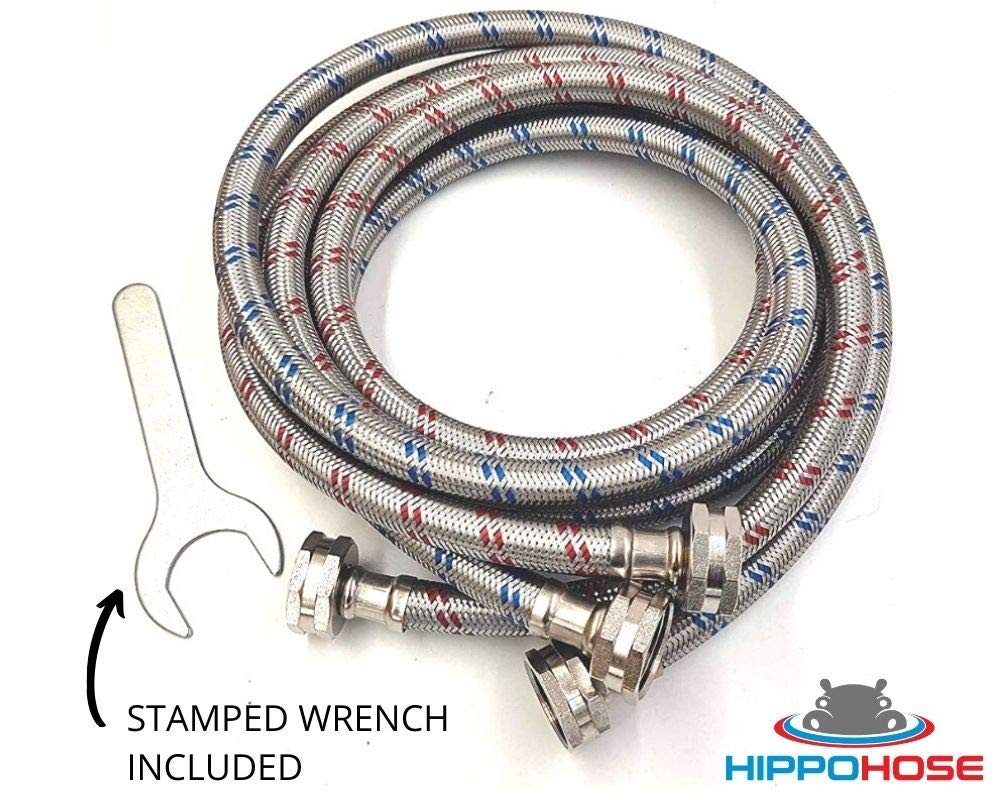 Washing Machine Hoses (4FT) – OCT Connect for Easy & Secure 4ft, Blue,Red