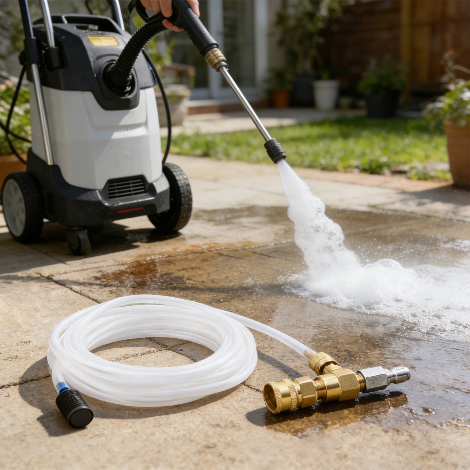 5000 PSI Adjustable Soap Injector for High-Pressure Washer, Soap Dispenser Kit