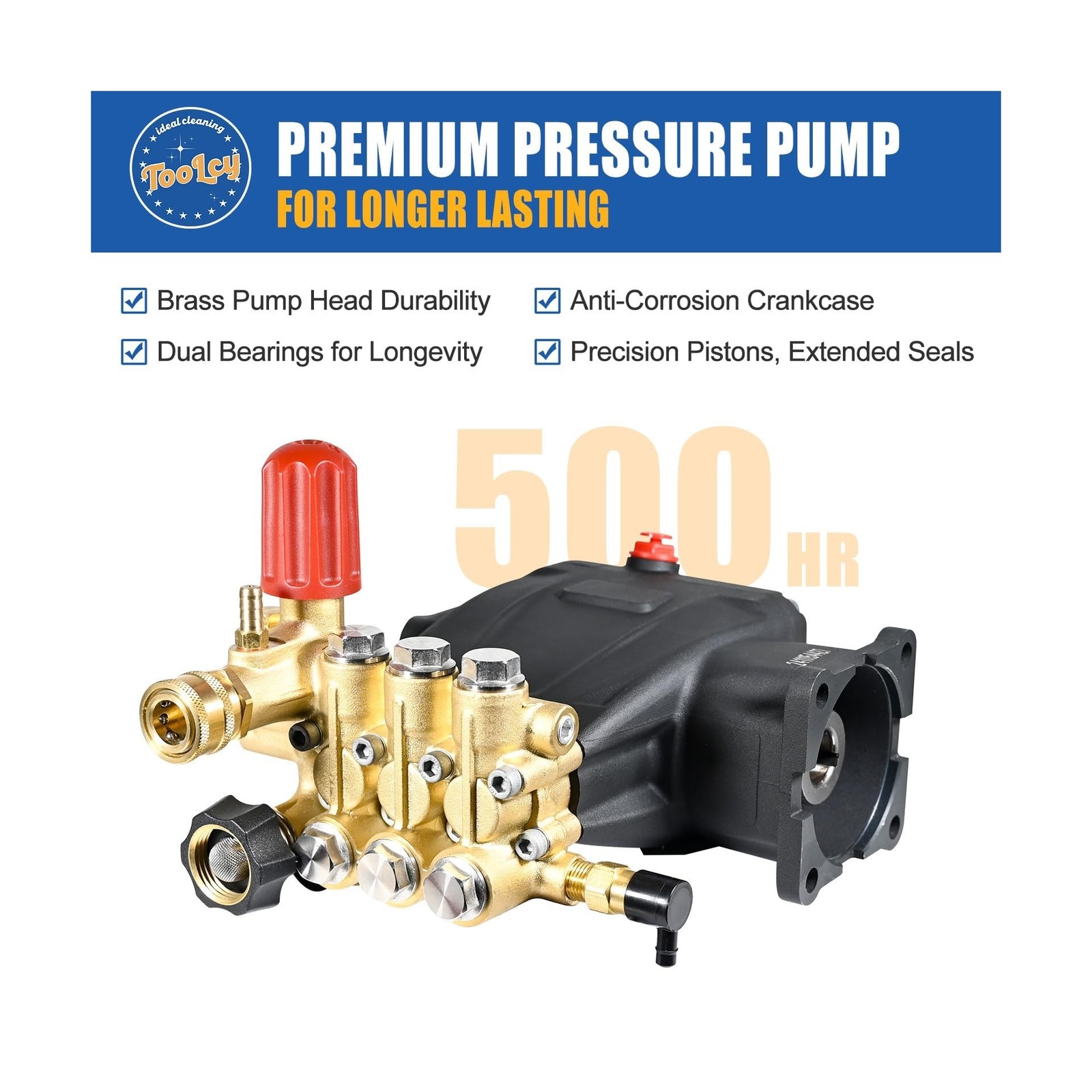 TOOLCY Pressure Washer Pump 3400 PSI Max 3.0 GPM, 3/4 Inch Shaf… USA FAST SHIP