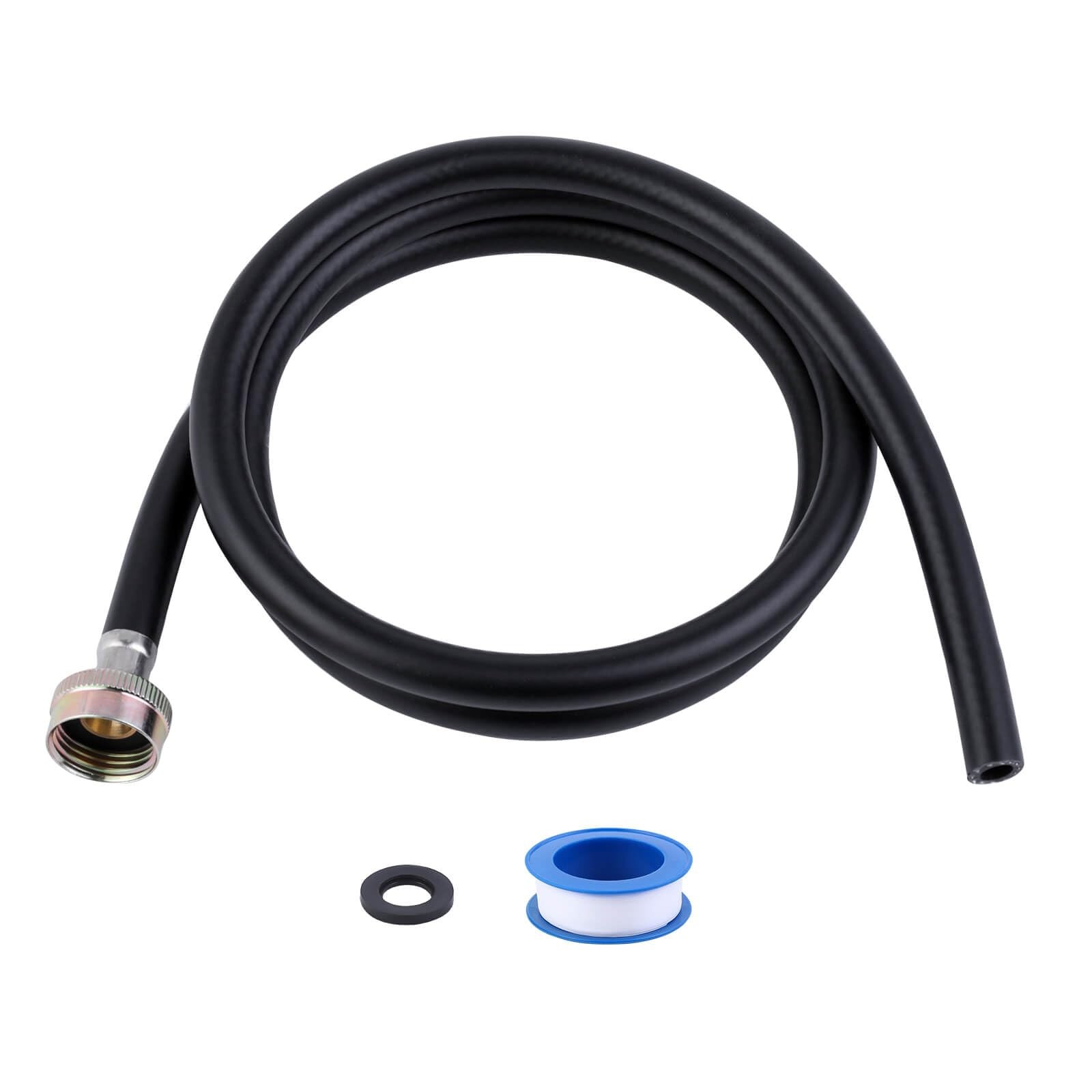 5 Ft Dehumidifier Drain Hose 3/4 Inch FHT Brass Connector Black
