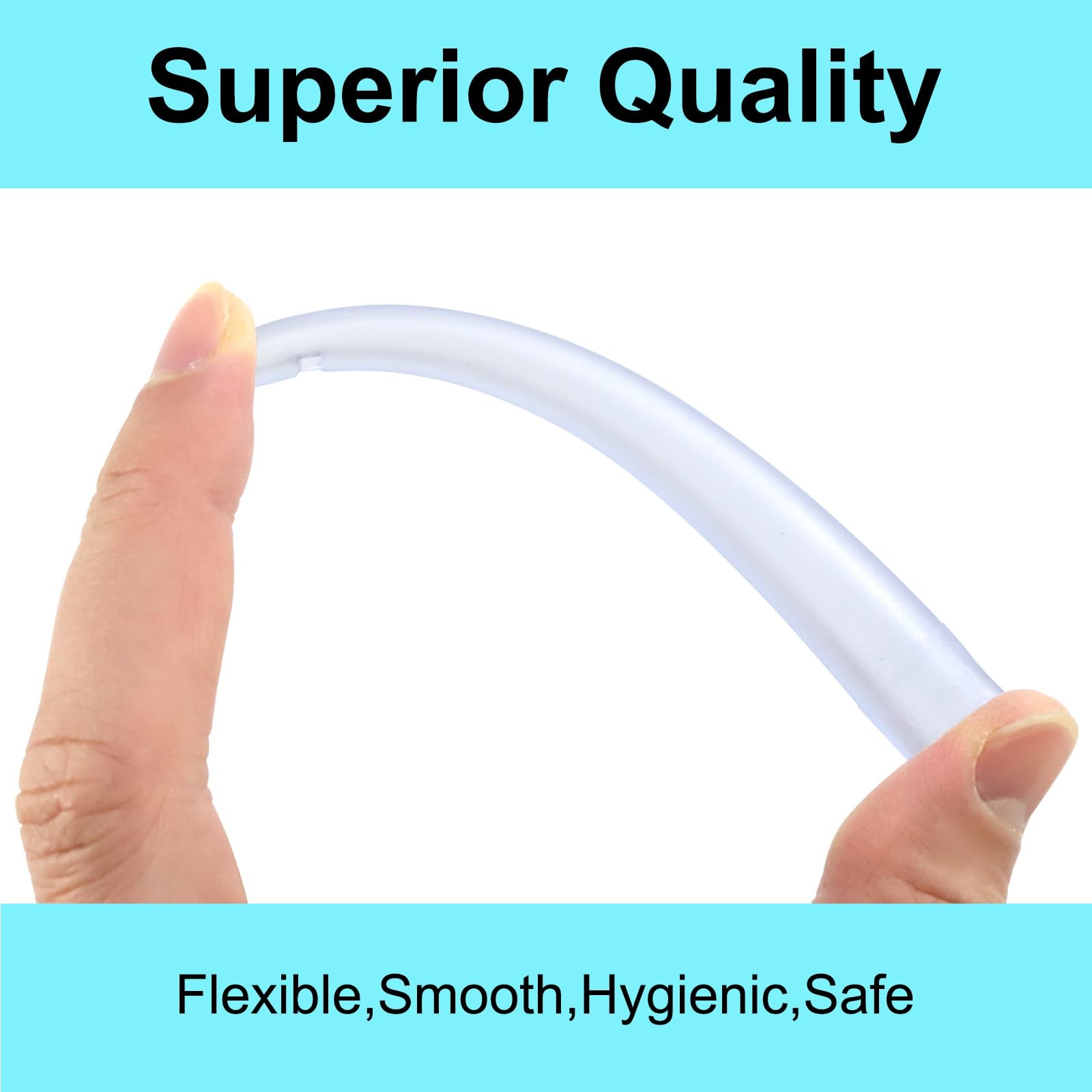 20 Pcs Enema Replacement Flexible Tips for Kit with Connectors, Clear