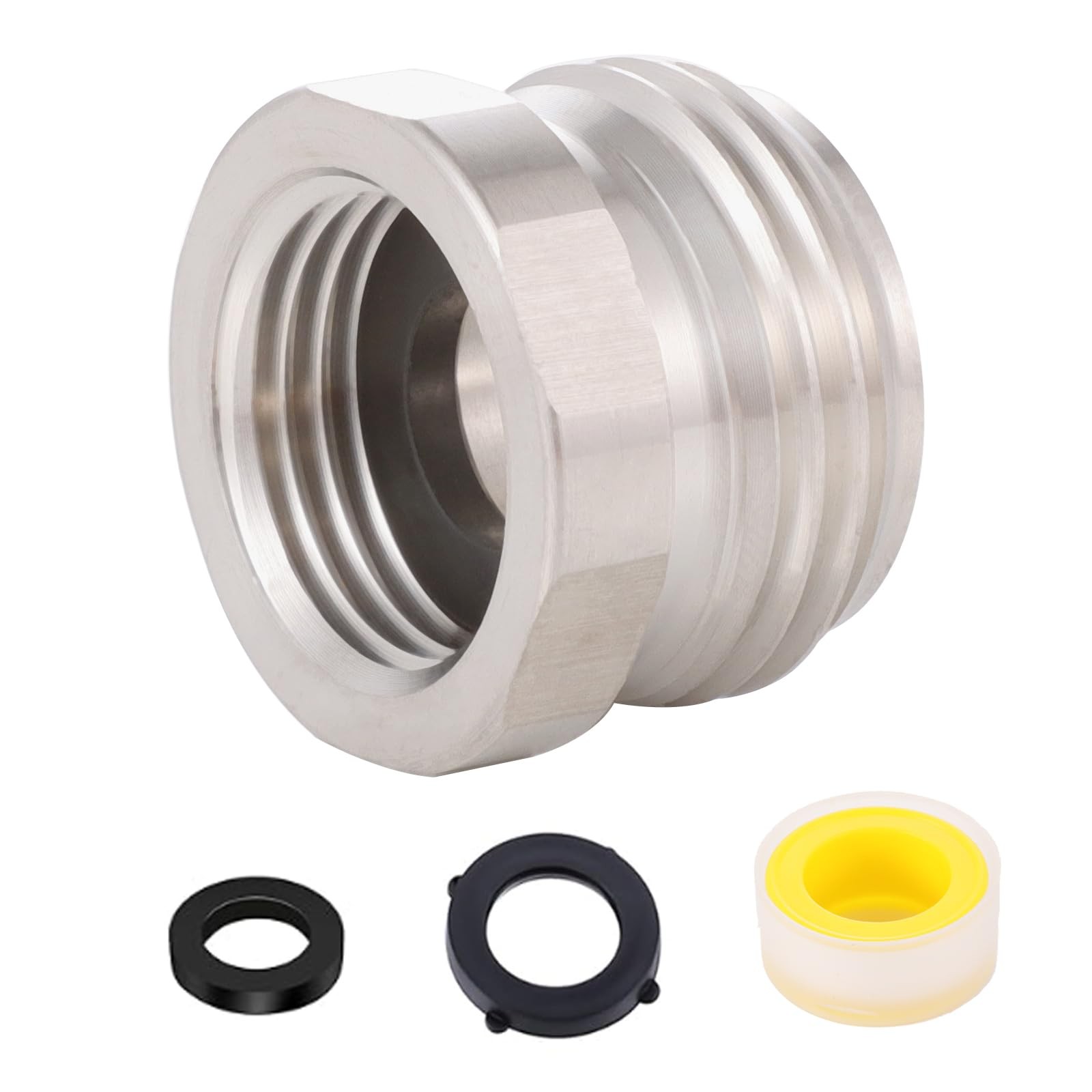 Garden hose to shower pipe/arm handshower adapter,G1/2 1/2 inch, Silver