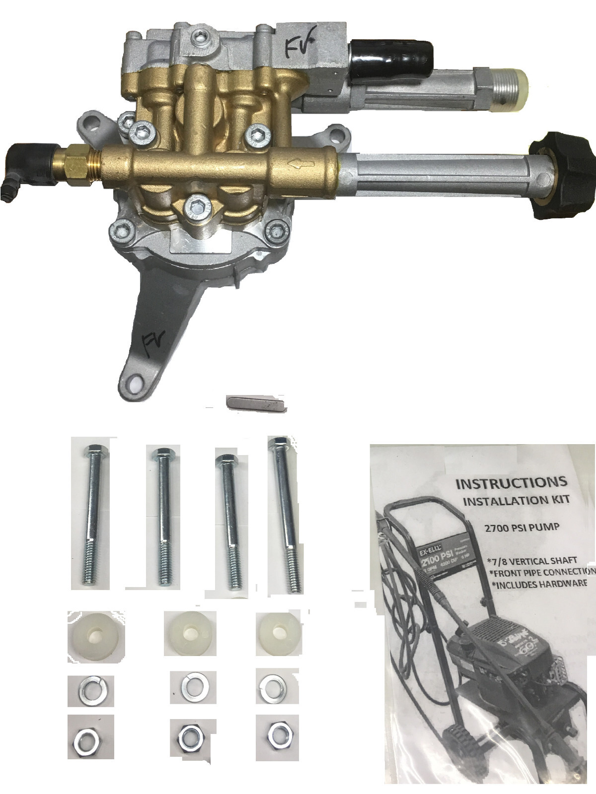 Pressure Washer Pump FRONT TROY-BILT BRUTE CRAFTSMAN HUSKY BRASS HEAD 3100 PSI