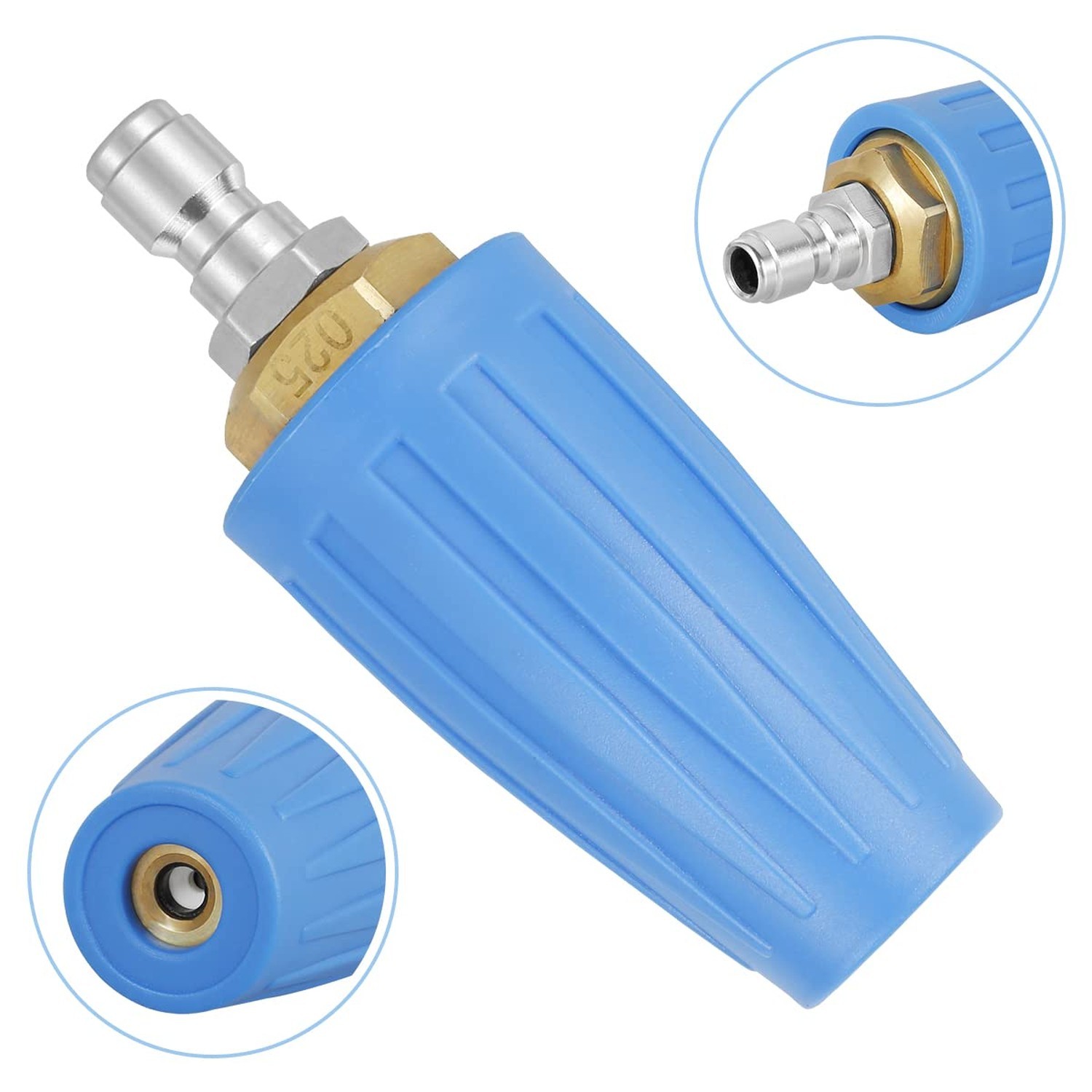 5PCS Nozzle Pressure Washer 4000PSI Max, 360° Rotating Pressure Washer Nozz