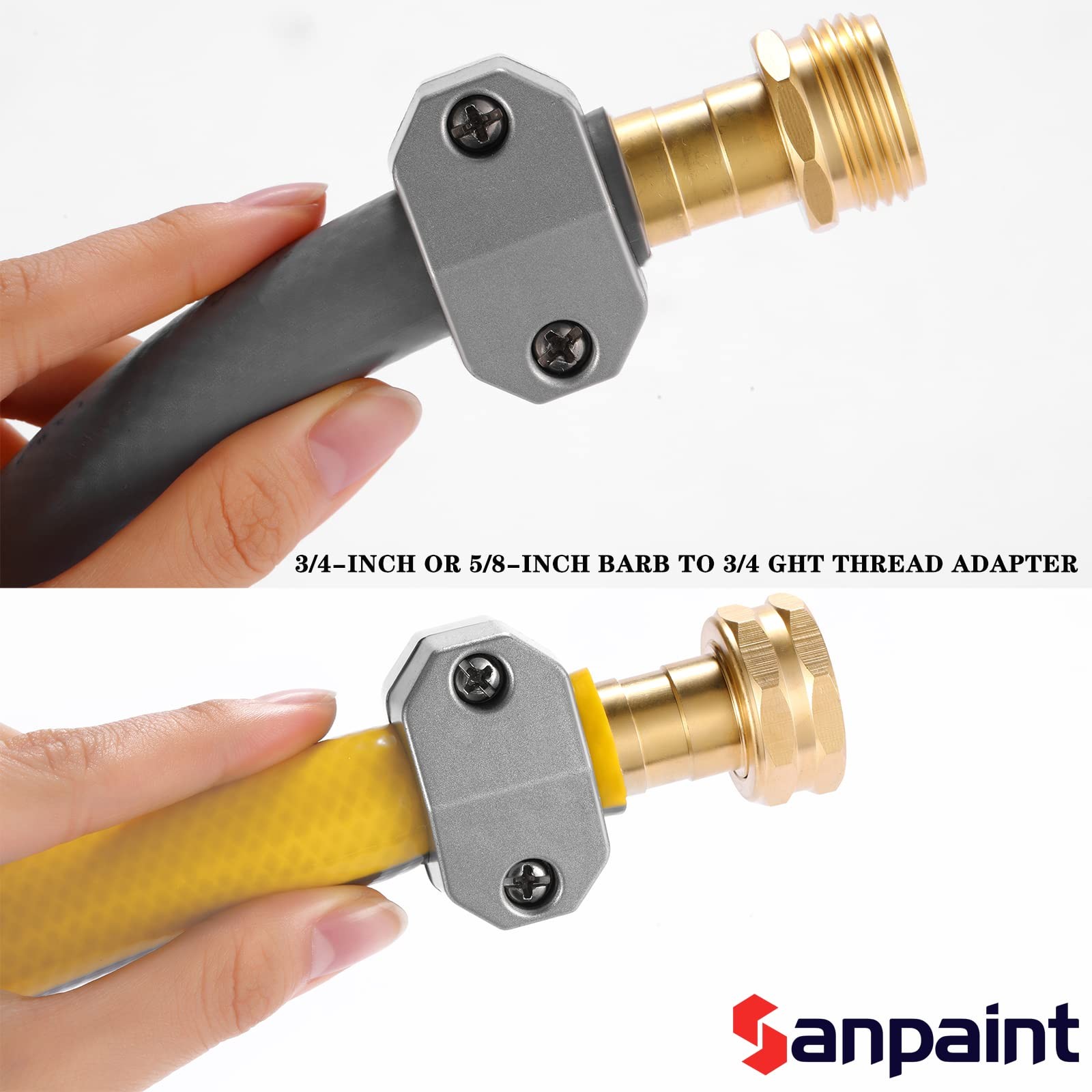 Sanpaint Zinc and Aluminum Male Female Coupling, Fits All 1 Set, Gold