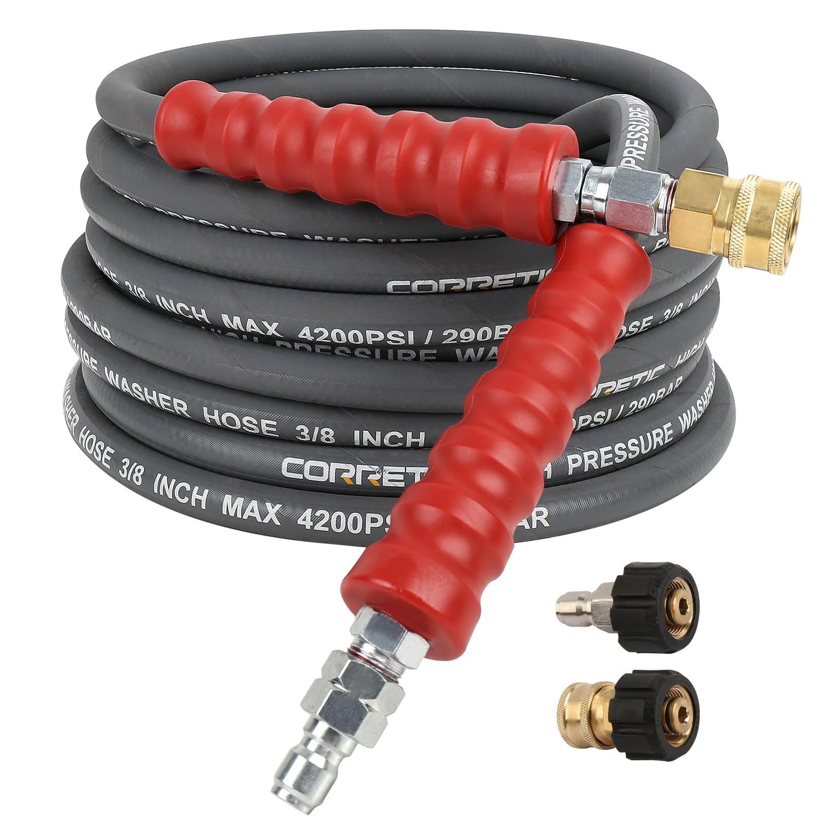3/8″ Pressure Washer Hose for Cold and Hot Water, 4200psi Power Washer Hose w…