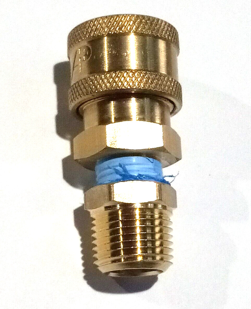 3/8 NPT Male x 1/4 NPT Coupler – Pressure Washer Adapter 4000psi Max.