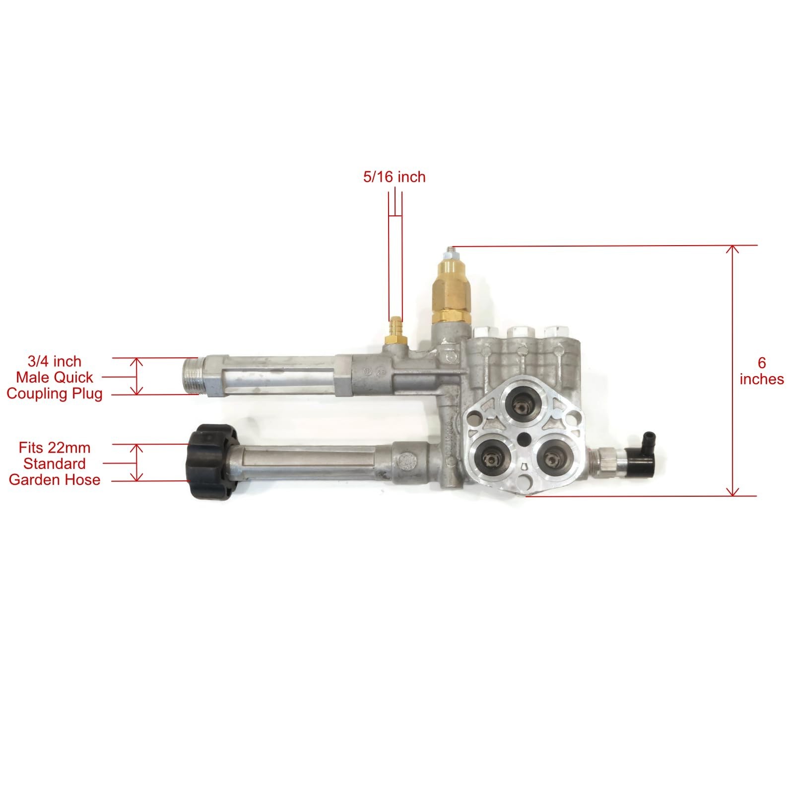 AR ANNOVI REVERBERI, AR42940 Replacement Pressure Washer Head, for AR Pump SR…