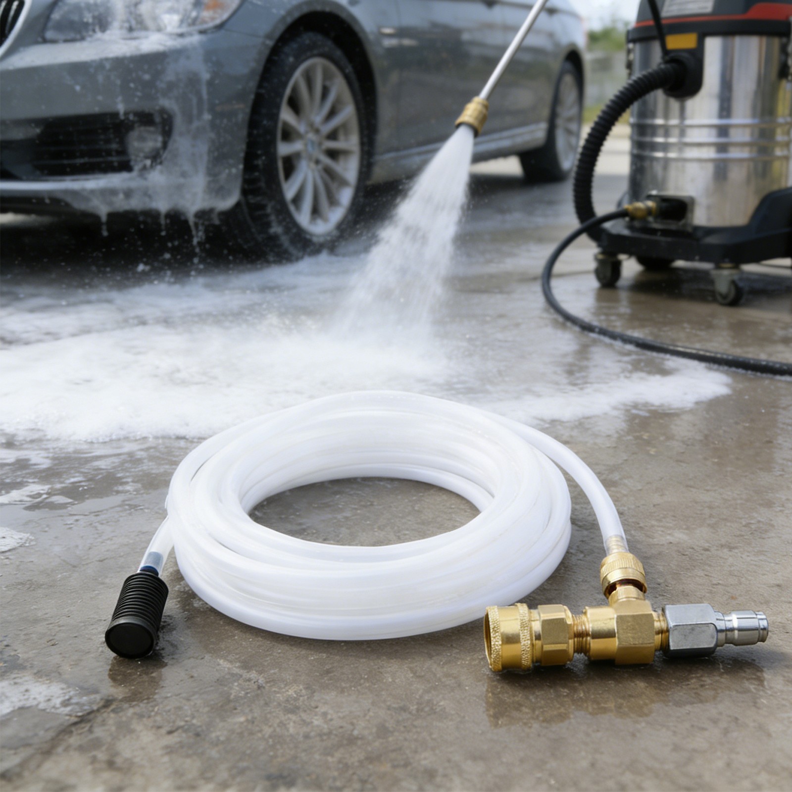5000 PSI Adjustable Soap Injector for High-Pressure Washer, Soap Dispenser Kit