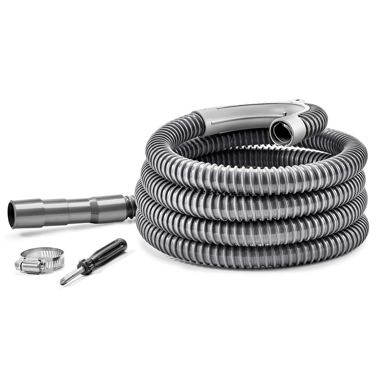 TT FLEX Washing Machine Drain Hose 10 FT,Corrugated and Flexible 10 FT, Gray