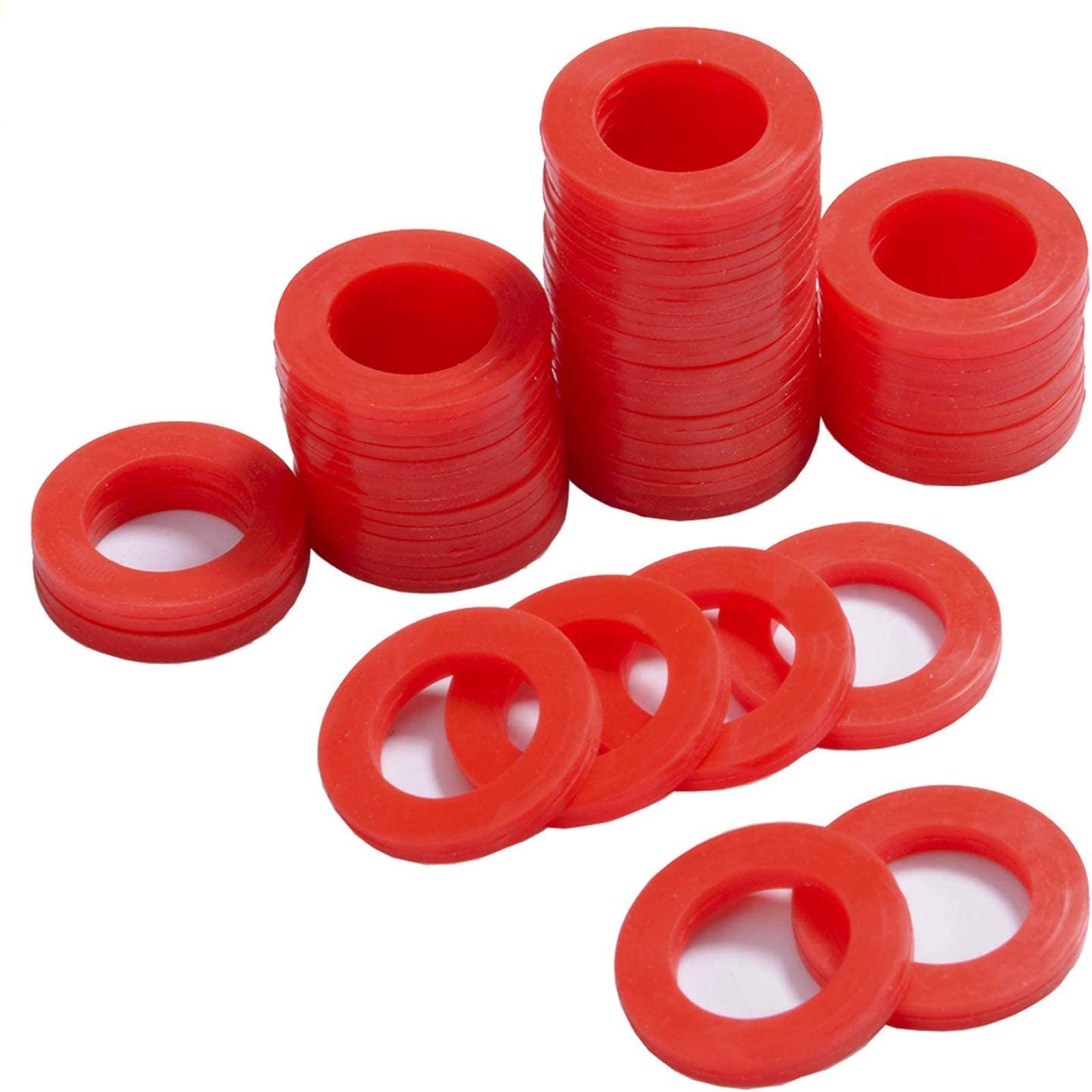 CPWUFIYD Outdoor Garden Hose Silicone Washer Gasket, 40Pcs Red 40PCS,