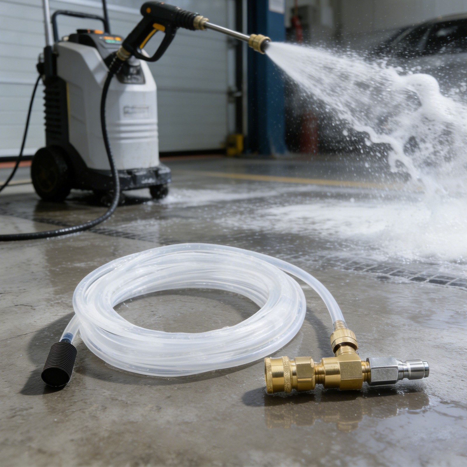 5000 PSI Adjustable Soap Injector for High-Pressure Washer, Soap Dispenser Kit