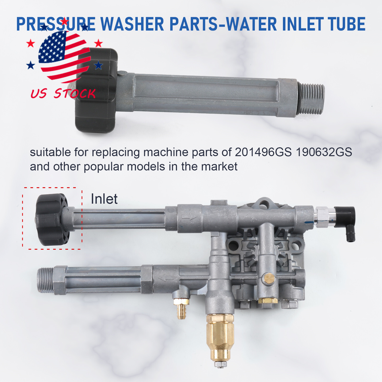 Inlet Tube Fit For Annovi Reverberi 201496GS 190632GS Pressure Washer Pumps