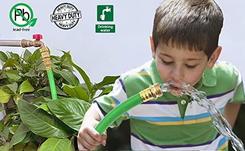 HQMPC No Pb Garden Hose Quick Connect Brass Lead Free 2SETS,