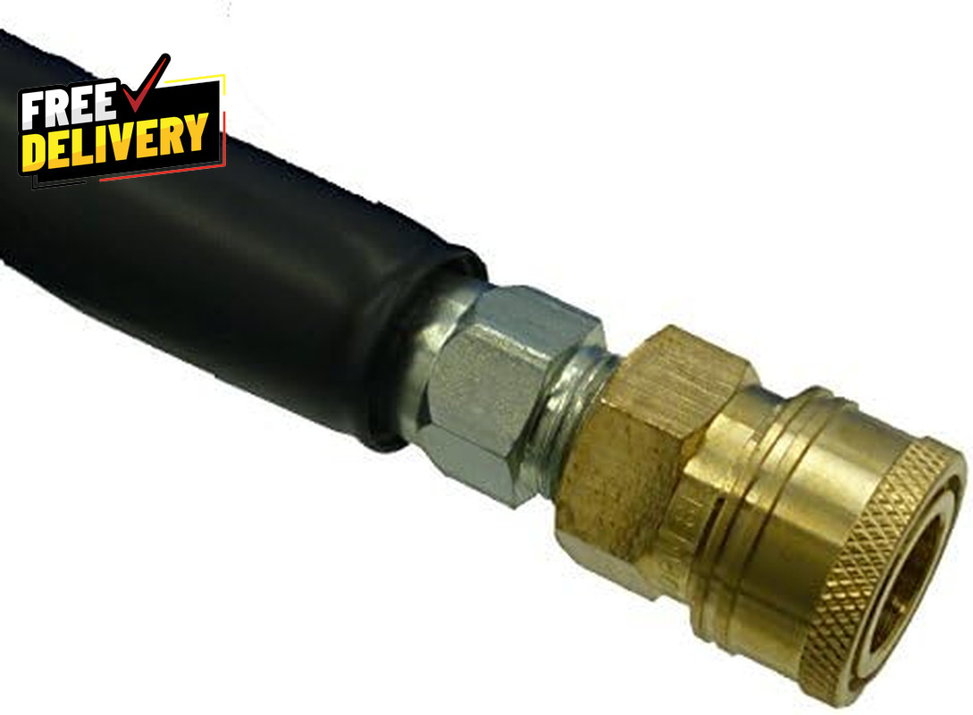 UBERFLEX 4,000 PSI Blue Flexible & Light Weight Hose W/Qc Couplers 100 Feet