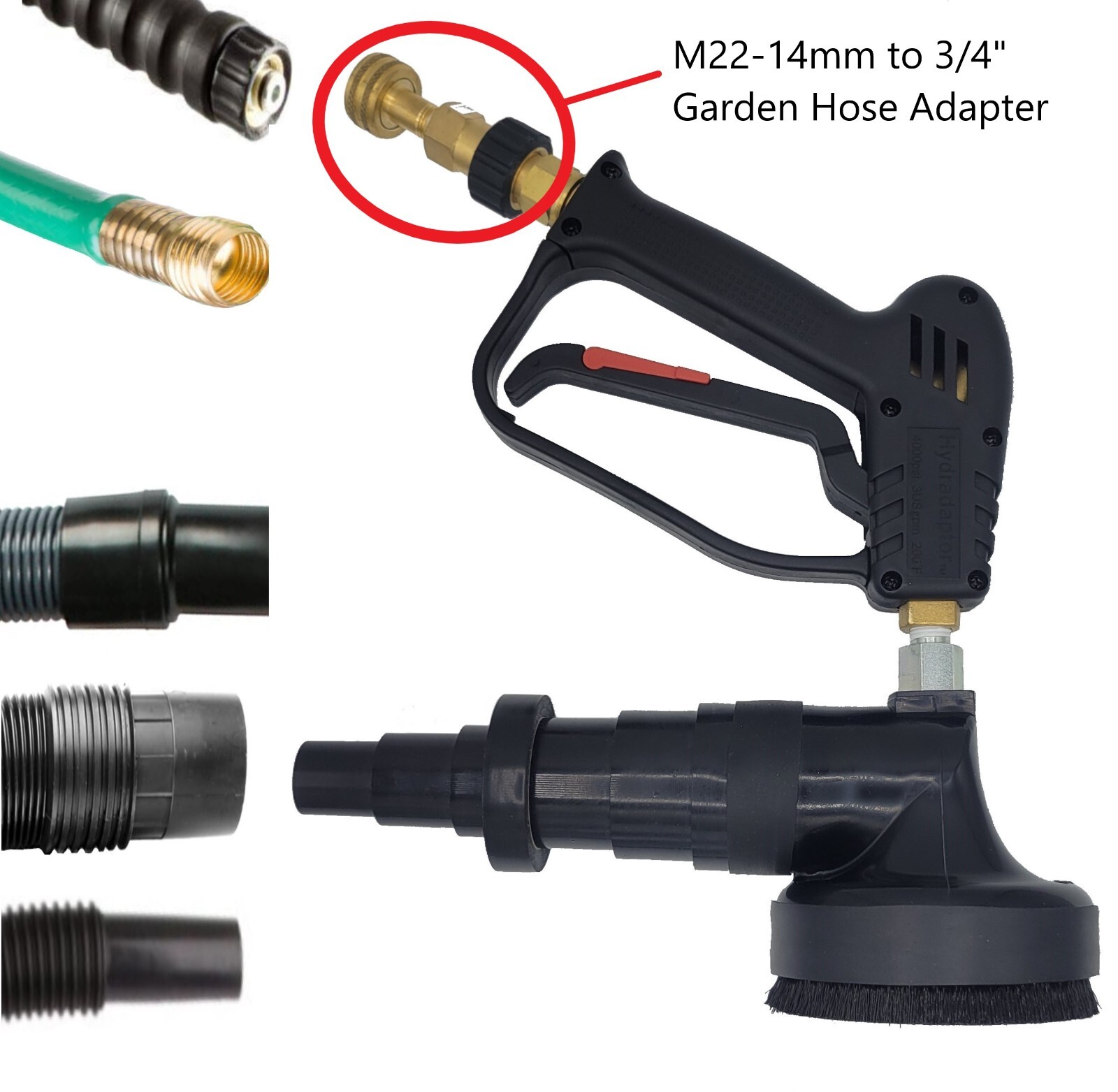 Pressure Washer Accessory, Wet Vacuum Attachment, Indoor Surface Cleaning Tool