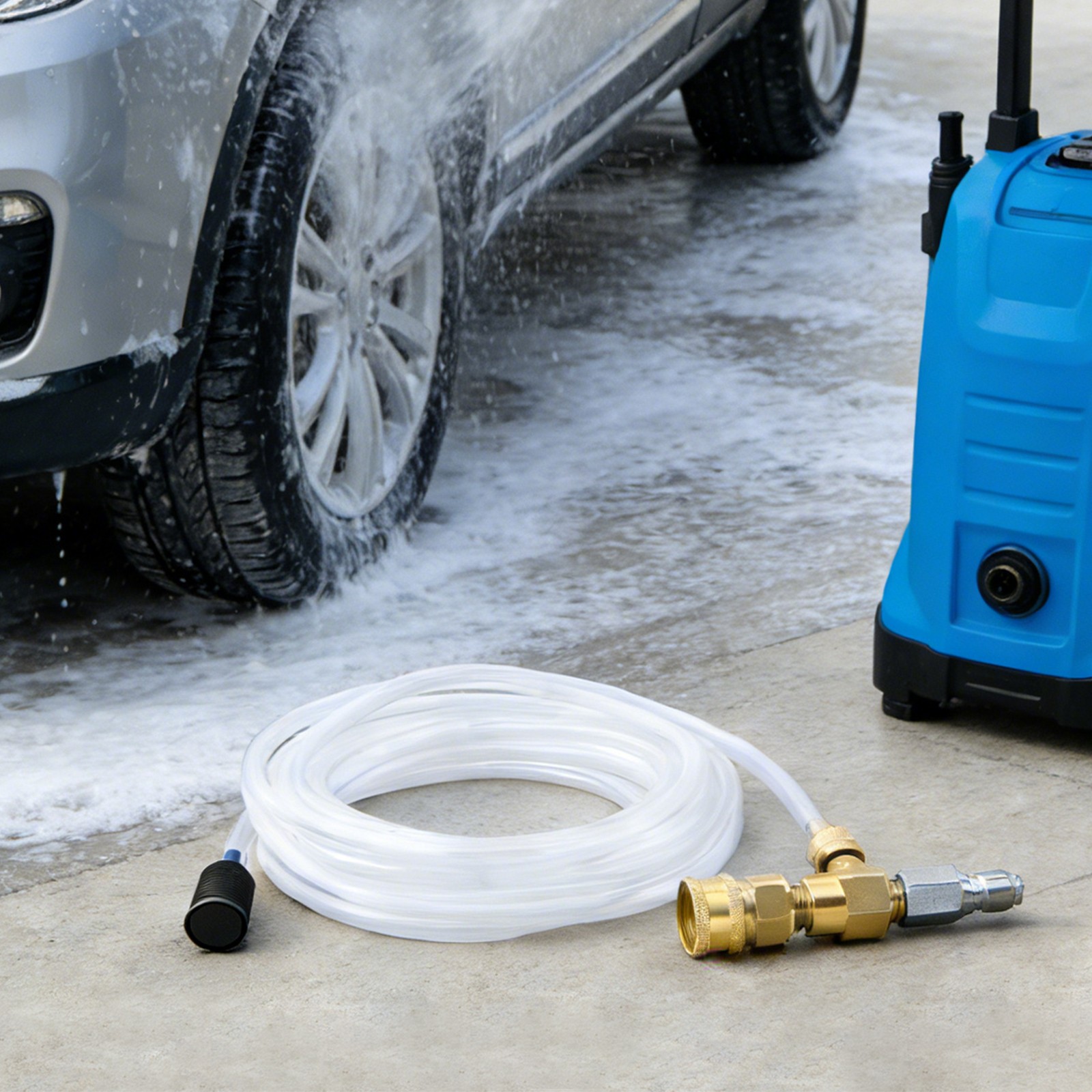 5000 PSI Adjustable Soap Injector for High-Pressure Washer, Soap Dispenser Kit
