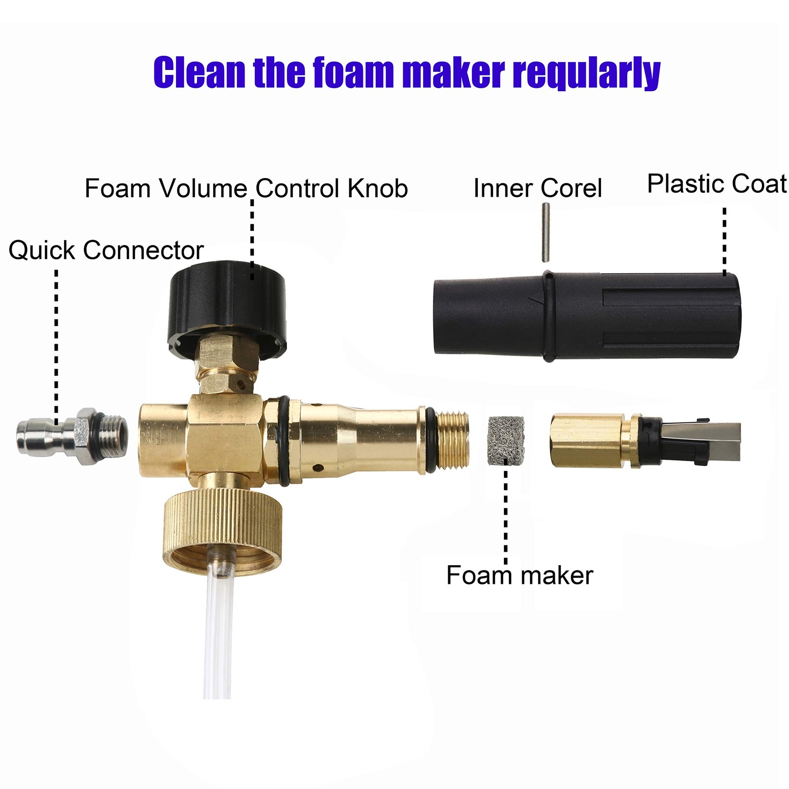 Tool Daily Foam Cannon with 1/4 Inch Quick 1/4” Connect, White