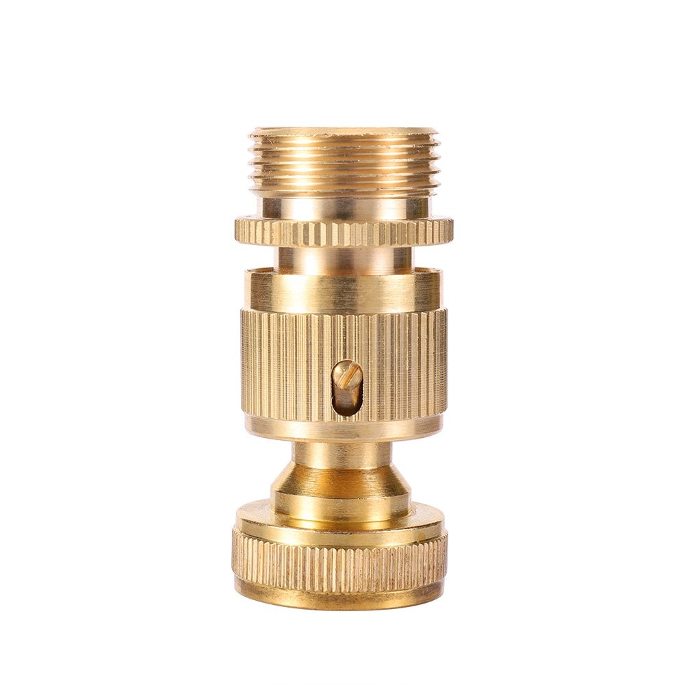 2Sets Garden Hose Quick Connector 3/4 inch GHT Brass Easy 2Pairs,