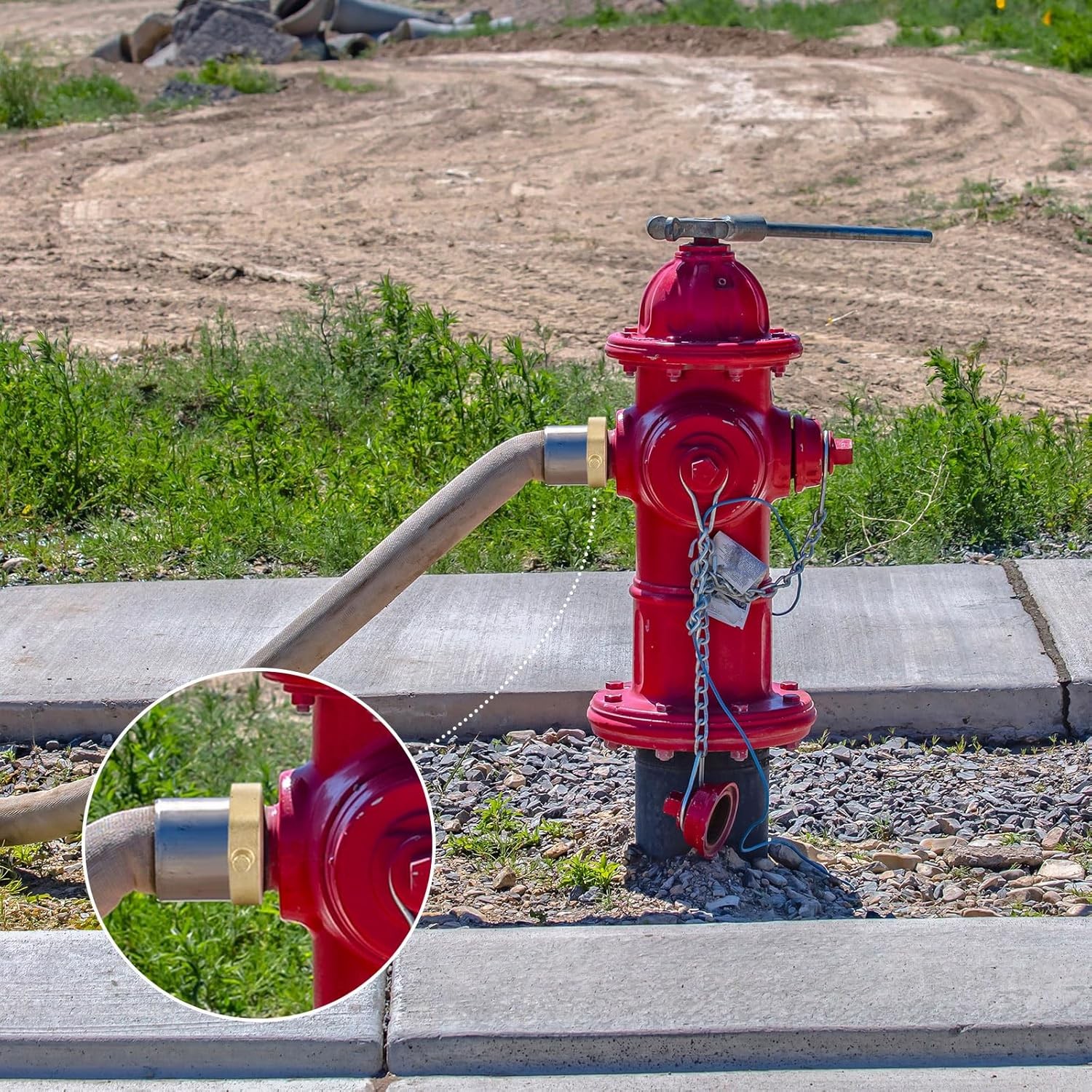 1 Pack Fire Hydrant Hose Adapter 2-1/2″ NST/NH Female x 3/4″ GHT brass color