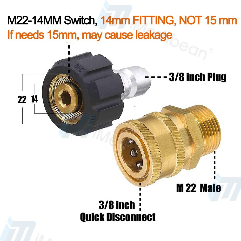 100 FT Pressure Washer Hose 1/4″ Replacement Power Wash Hose with Quick Connect