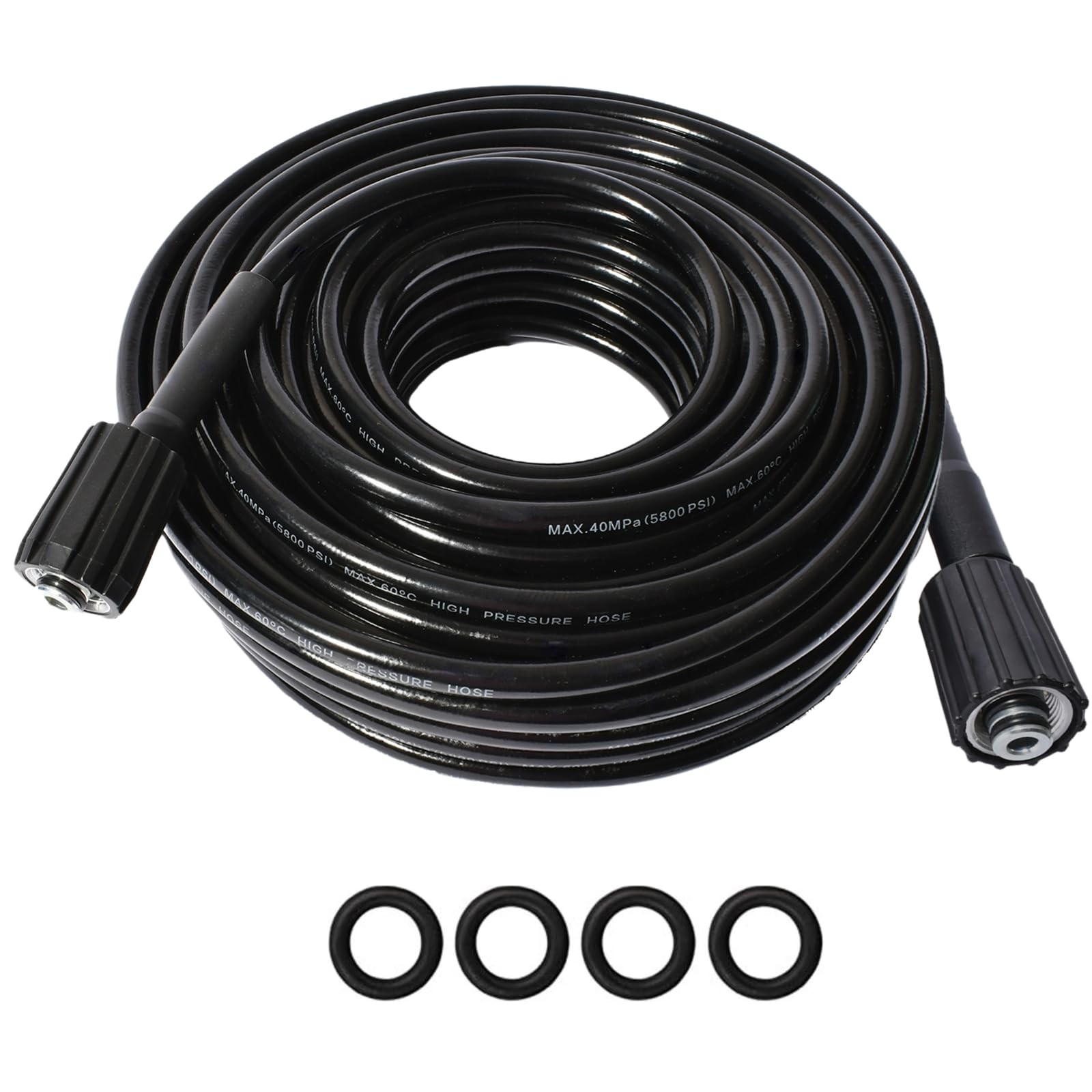 25FT High Pressure Washer Extension Hose 1/4″ inch M22-14mm/15mm 25FT, Blue