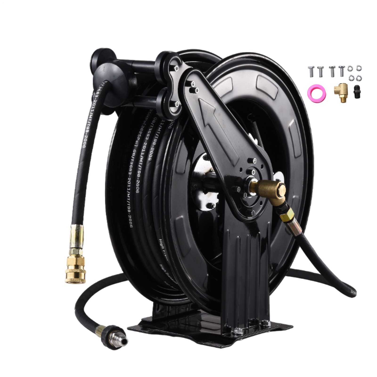 Heavy Duty High pressure Power Washer Jet Wash Hose Reel 3/8″ HoseX15M,4000PSL-